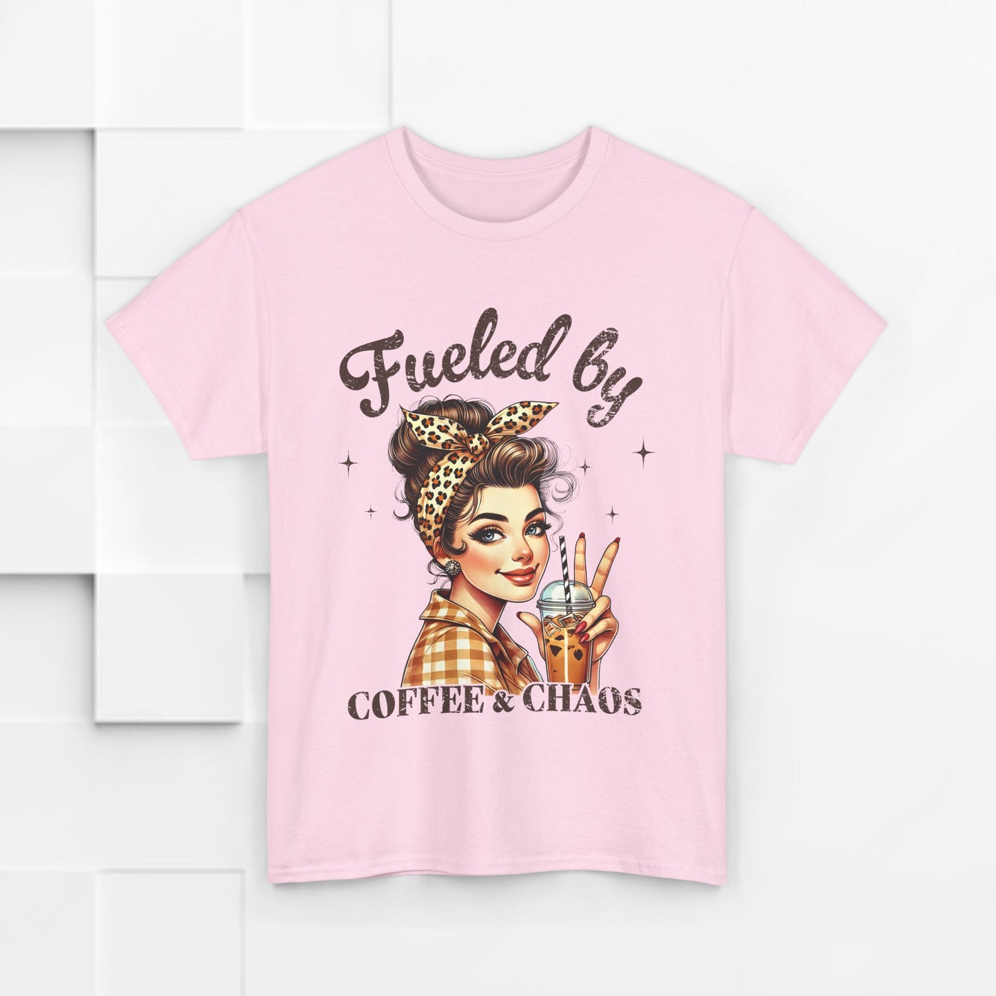 Fueled by Coffee & Chaos Unisex Heavy Cotton Tee