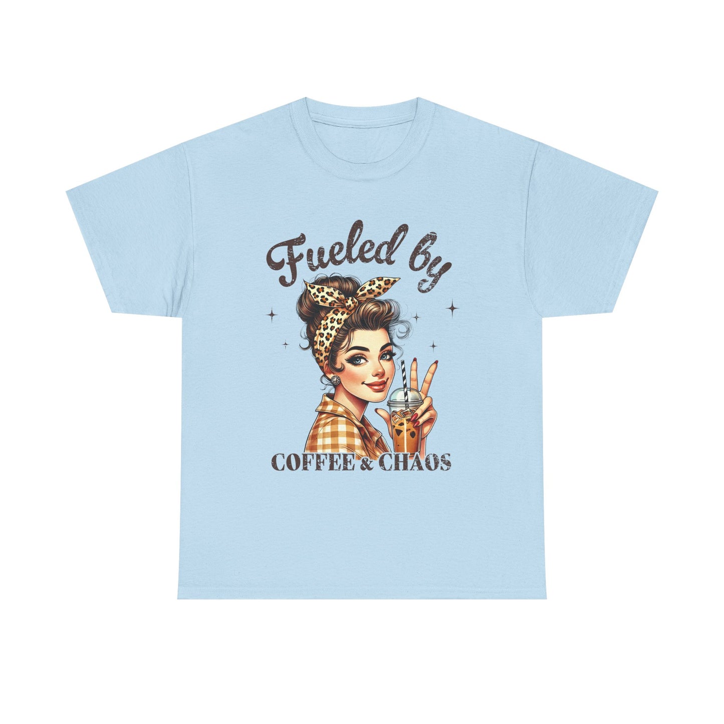 Fueled by Coffee & Chaos Unisex Heavy Cotton Tee