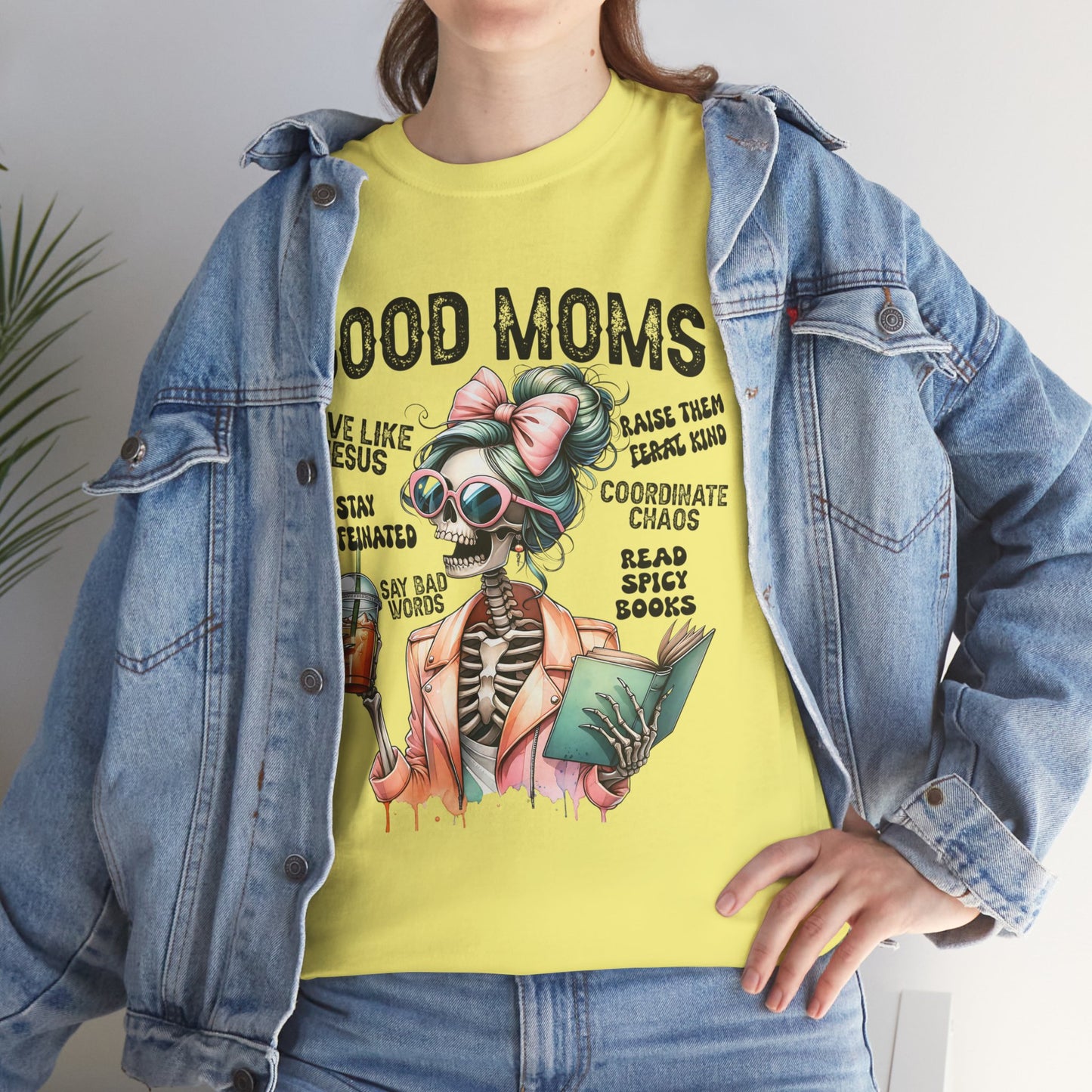 Good Moms Unisex Heavy Cotton Tee - Fun Graphic Tee for Mothers