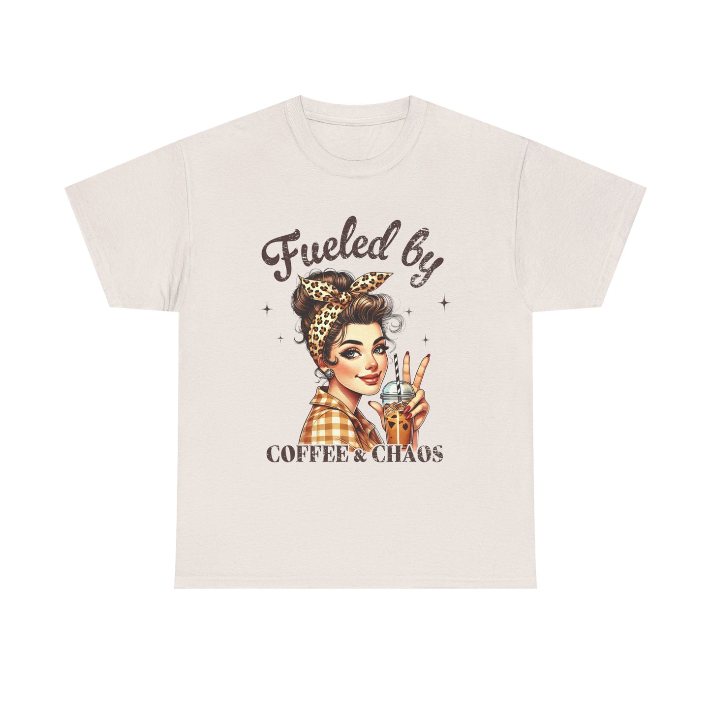 Fueled by Coffee & Chaos Unisex Heavy Cotton Tee
