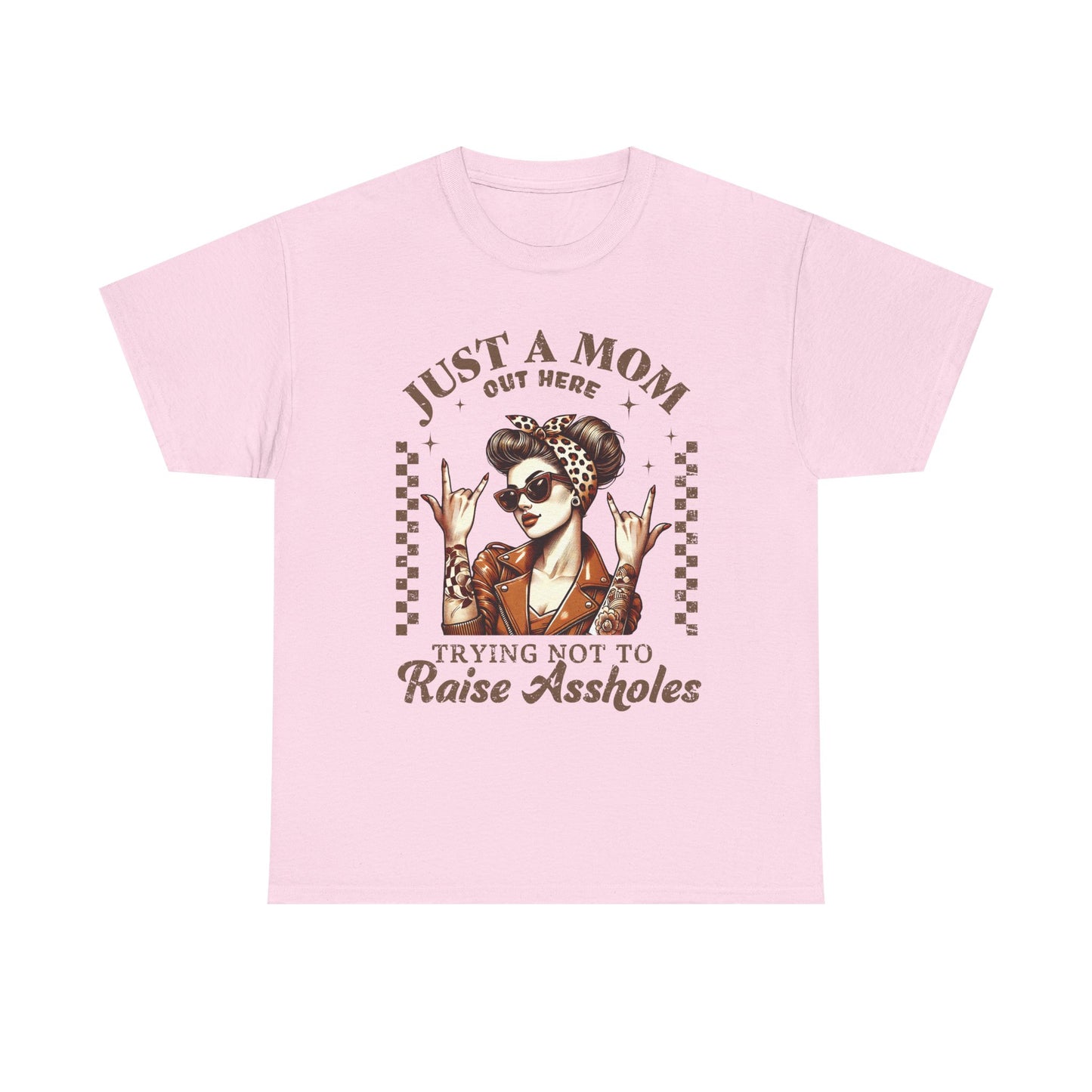 Just a Mom Unisex Heavy Cotton Tee - Funny Mom Shirt for Mother's Day