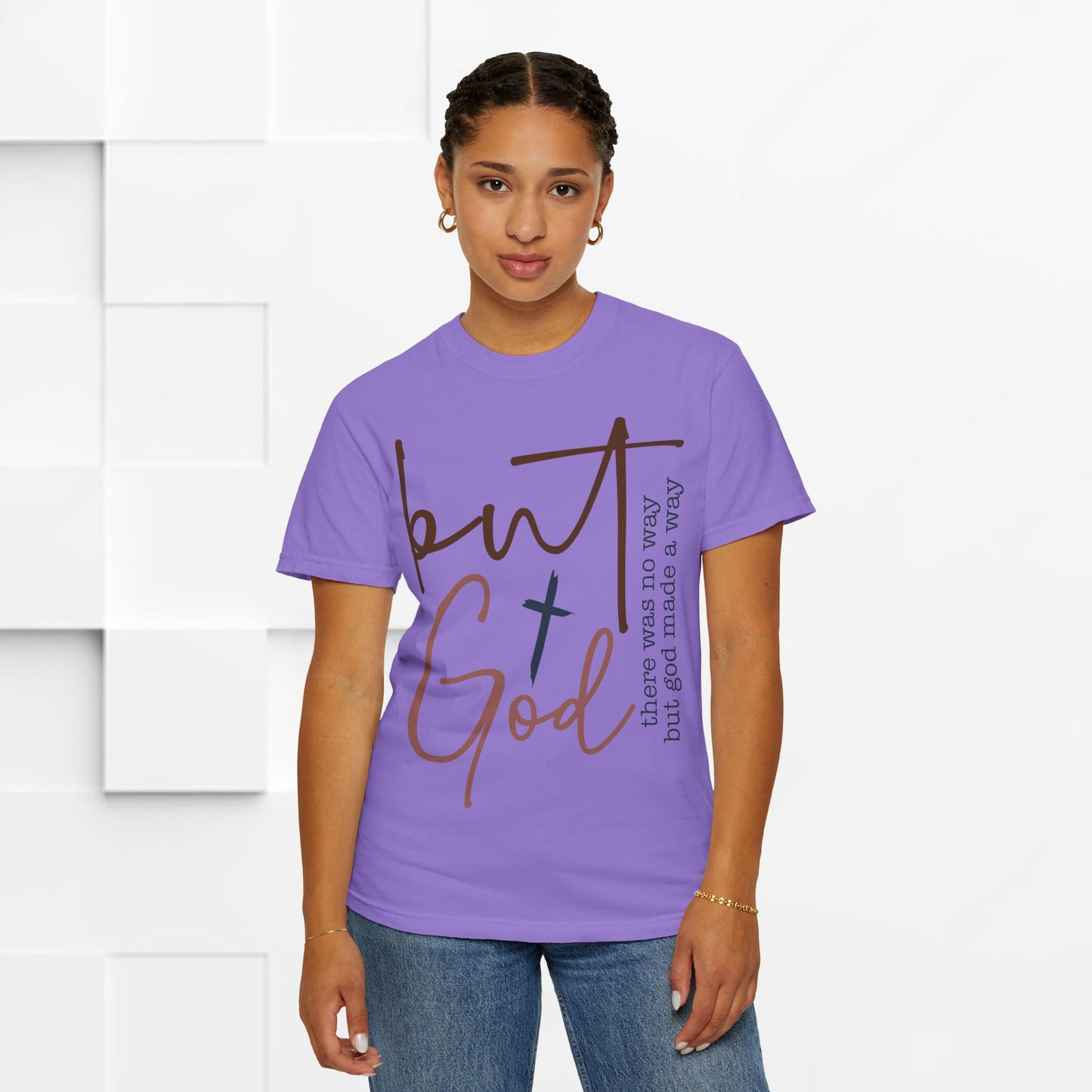 Unisex Garment-Dyed T-Shirt - "But God" Inspirational Tee