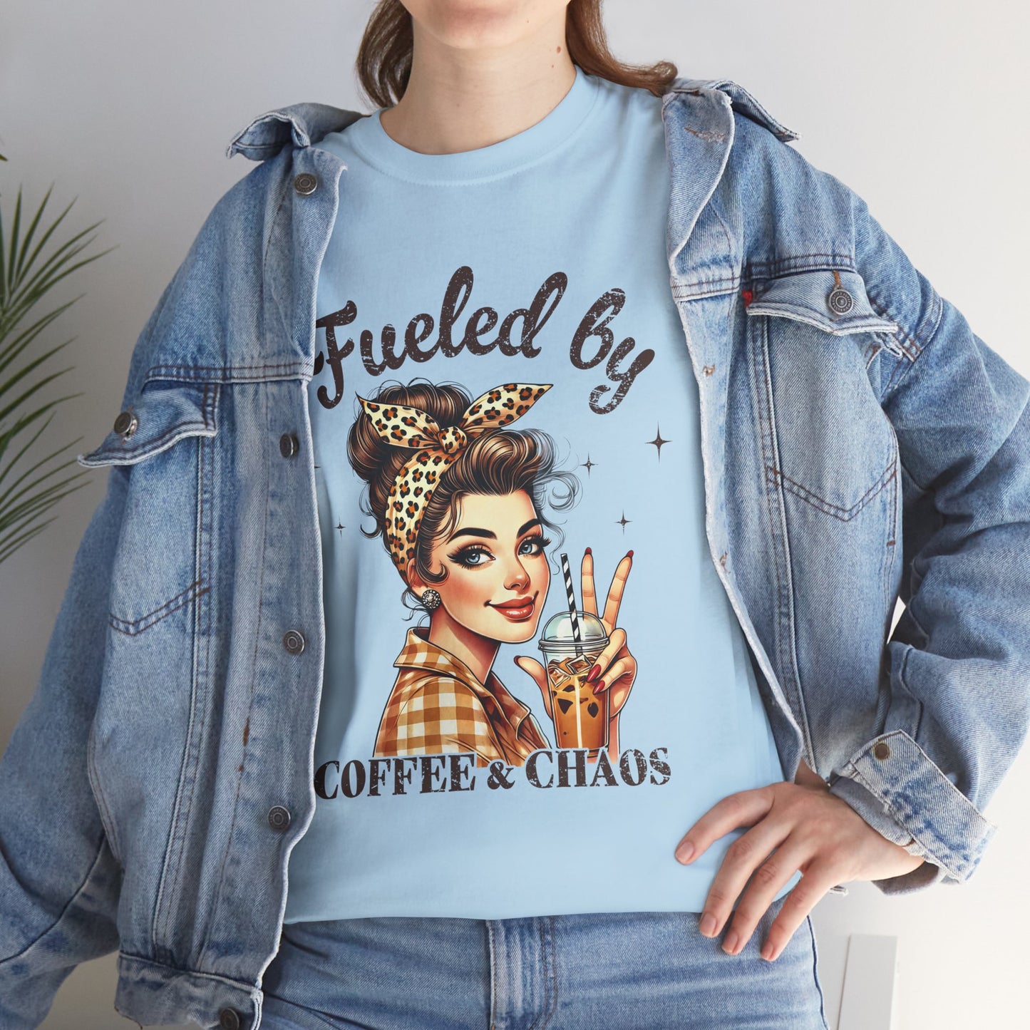 Fueled by Coffee & Chaos Unisex Heavy Cotton Tee