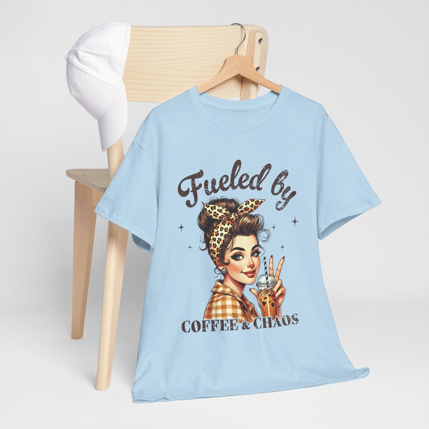 Fueled by Coffee & Chaos Unisex Heavy Cotton Tee