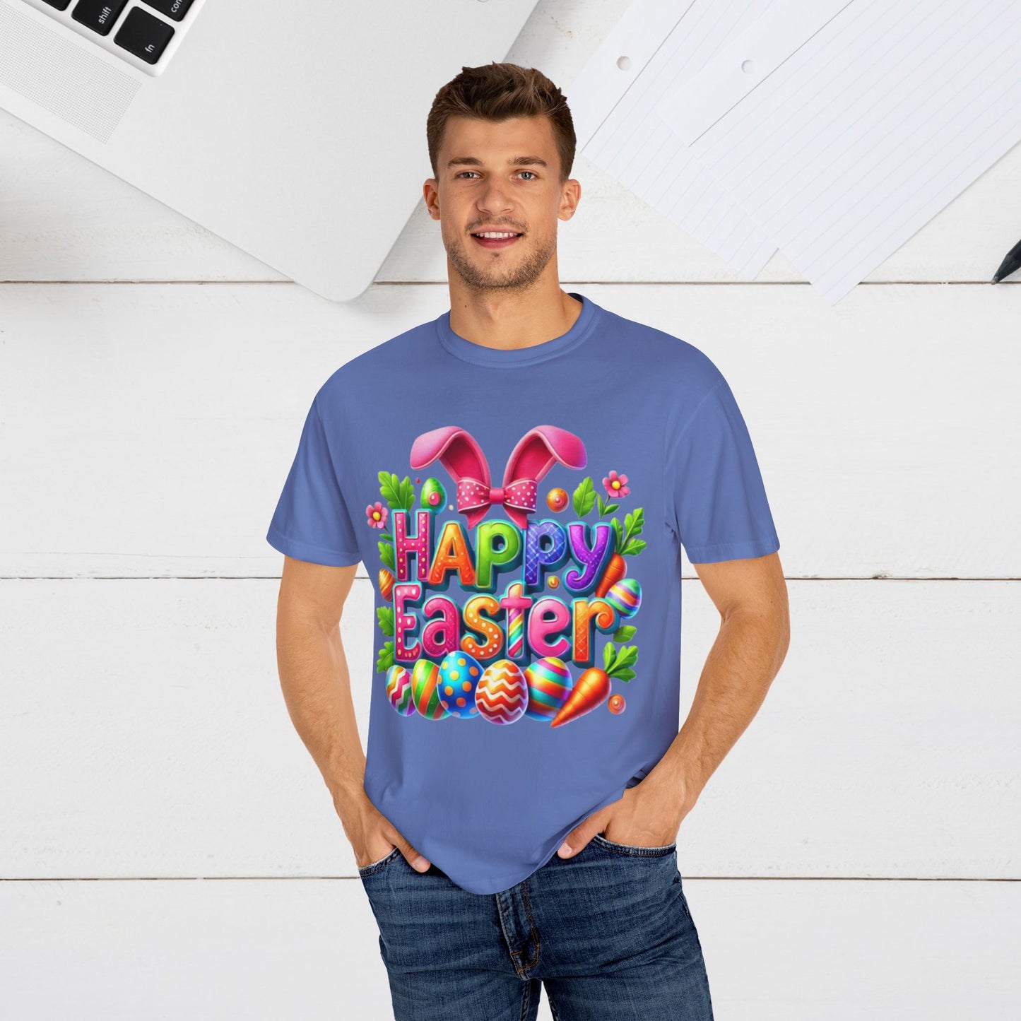 Happy Easter Unisex Garment-Dyed T-Shirt