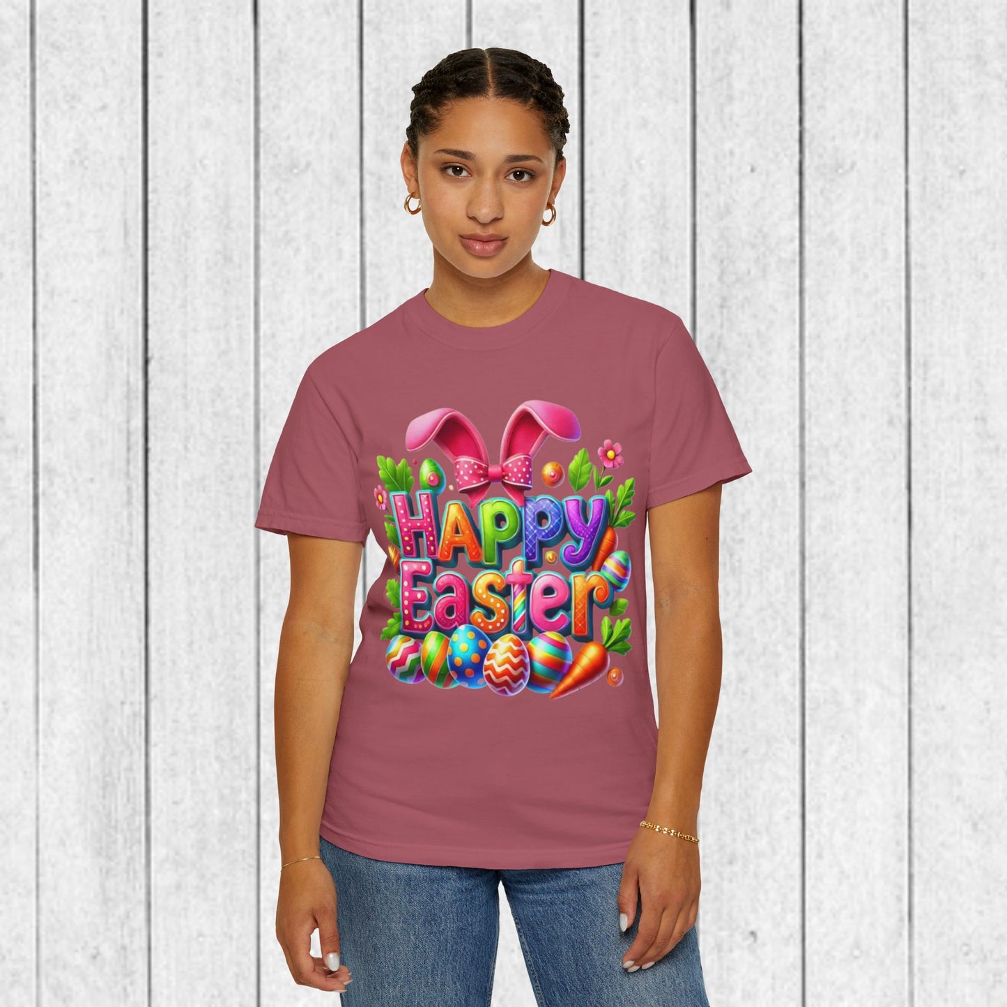 Happy Easter Unisex Garment-Dyed T-Shirt