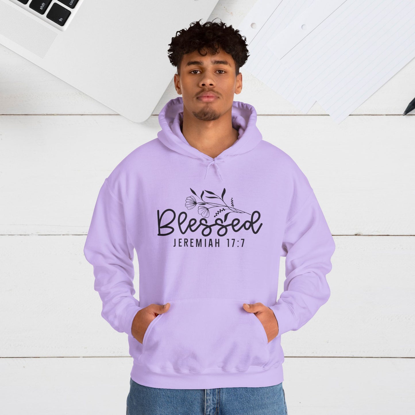 Blessed Jeremiah 17:7 Unisex Heavy Blend Hoodie