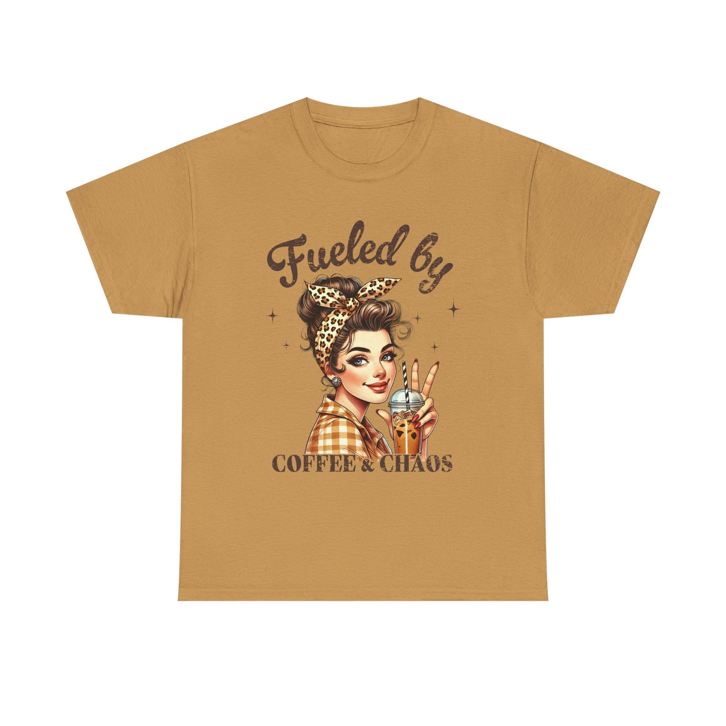 Fueled by Coffee & Chaos Unisex Heavy Cotton Tee