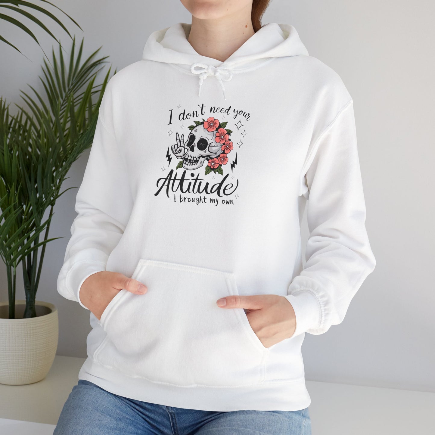 Floral Attitude Hooded Sweatshirt for Casual Vibes