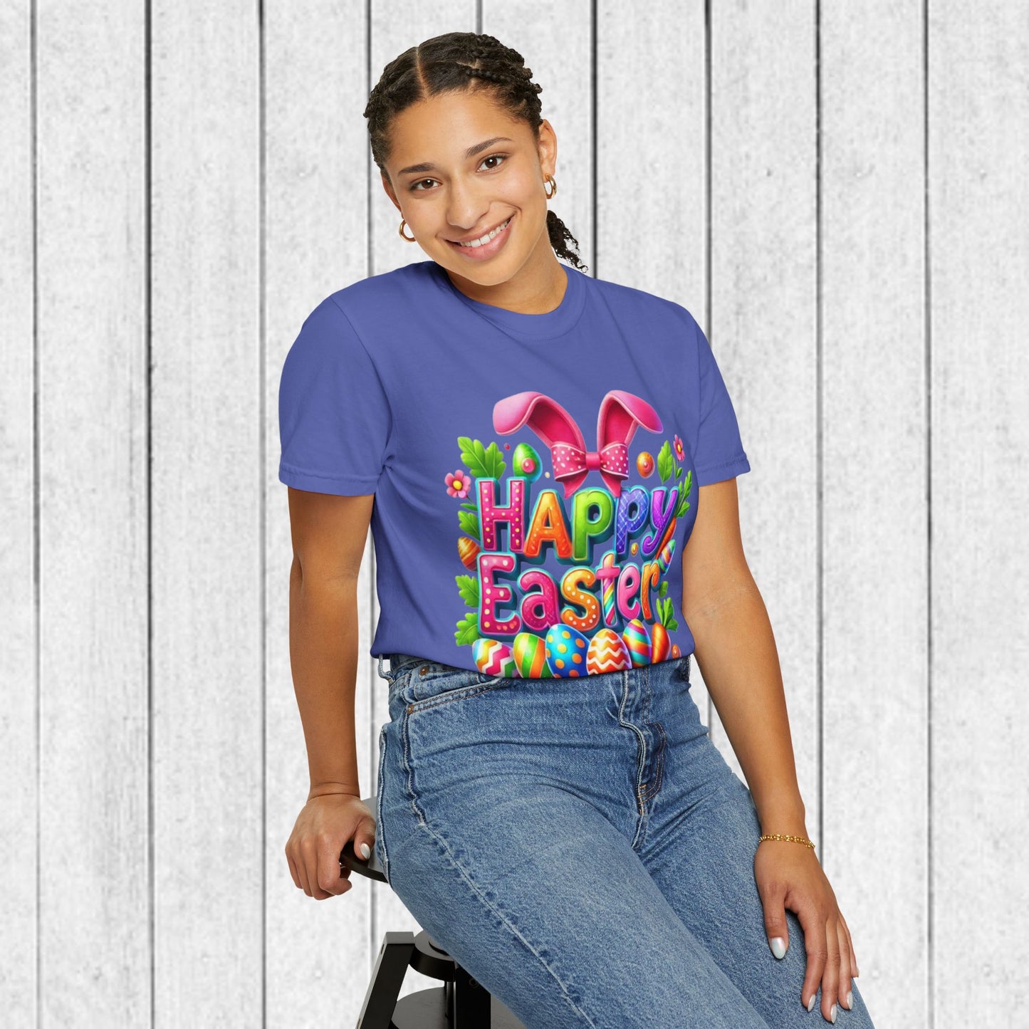Happy Easter Unisex Garment-Dyed T-Shirt