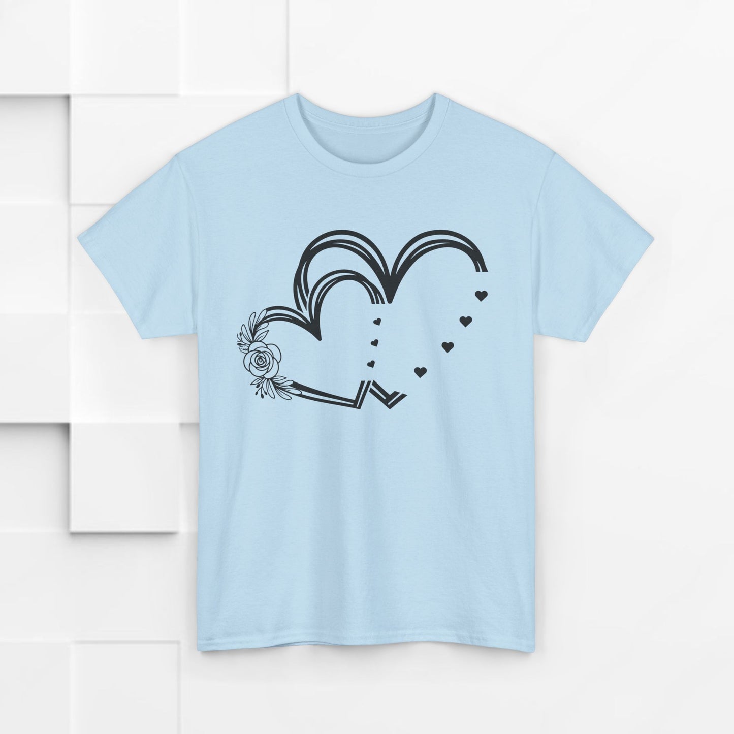 Heart Design Unisex Heavy Cotton Tee - Perfect for Valentine’s Day & Everyday Love