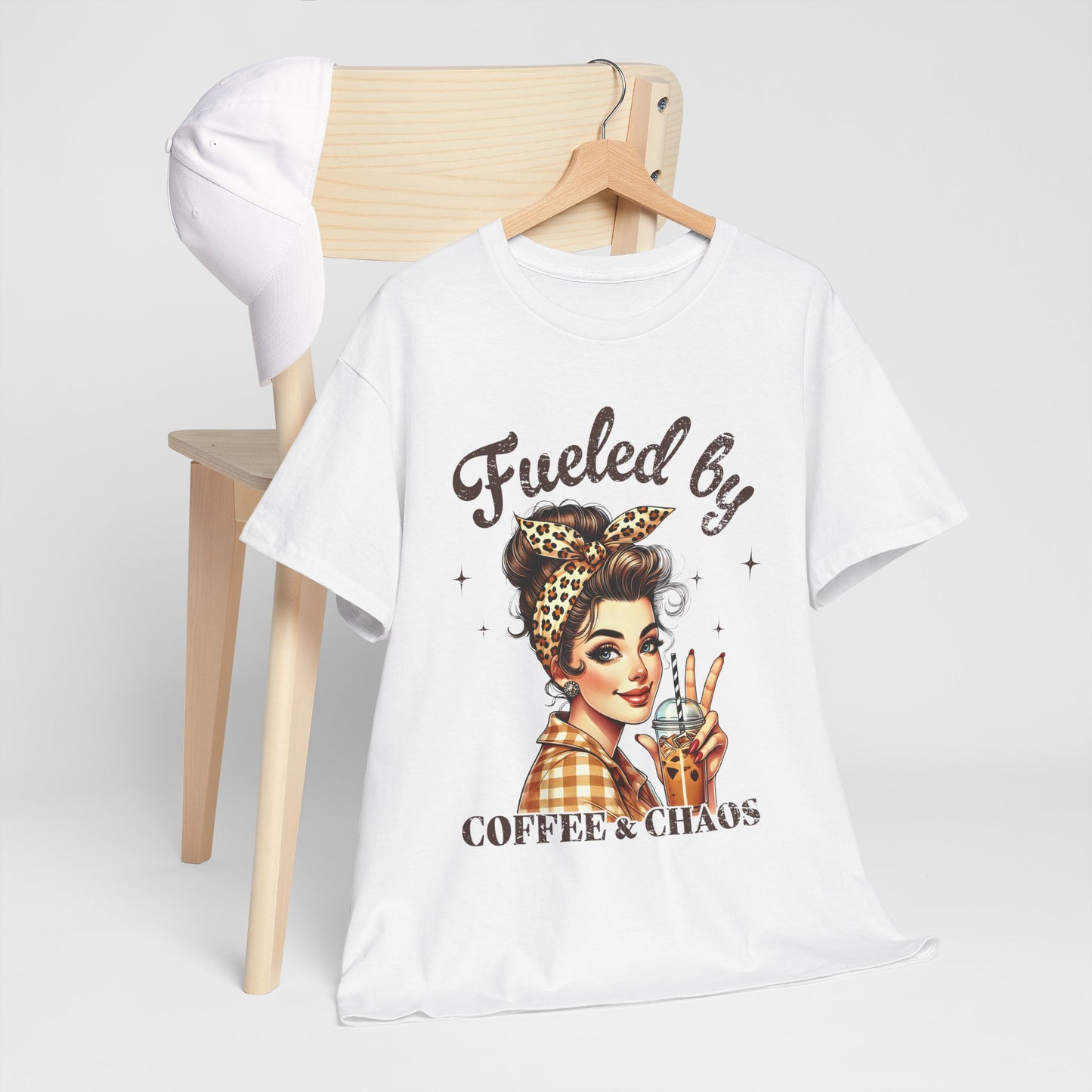 Fueled by Coffee & Chaos Unisex Heavy Cotton Tee