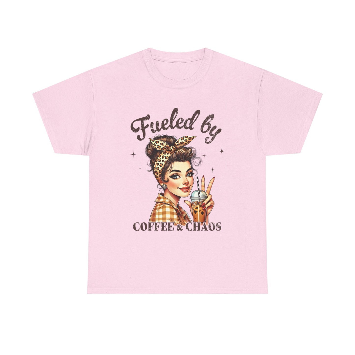 Fueled by Coffee & Chaos Unisex Heavy Cotton Tee