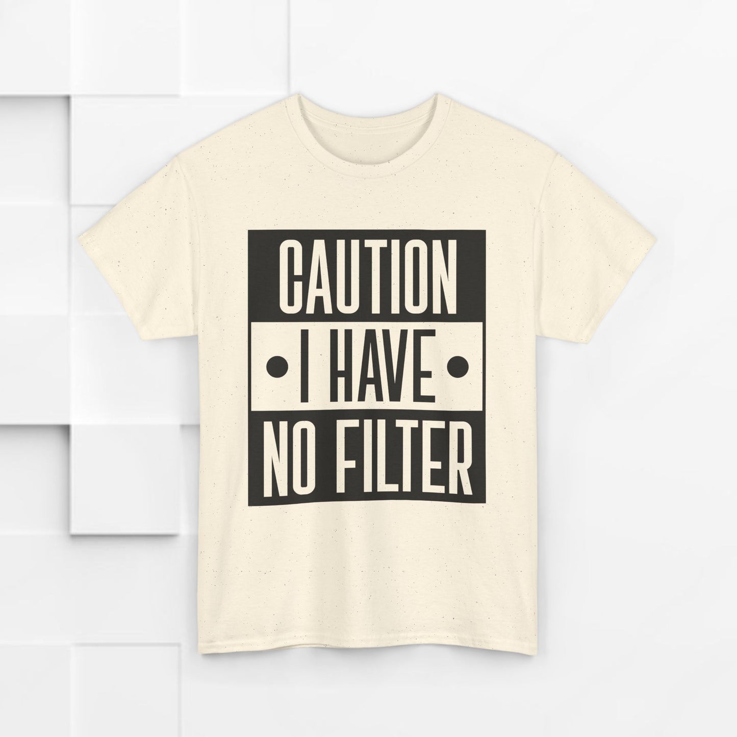 Caution I Have No Filter Unisex Heavy Cotton Tee
