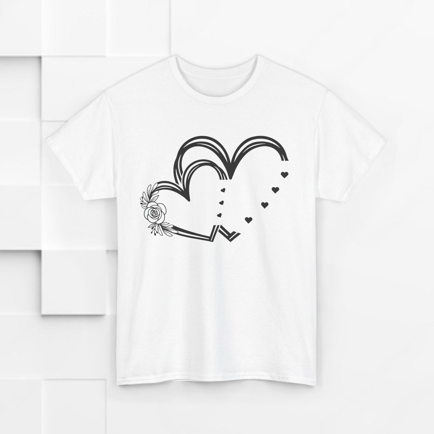 Heart Design Unisex Heavy Cotton Tee - Perfect for Valentine’s Day & Everyday Love