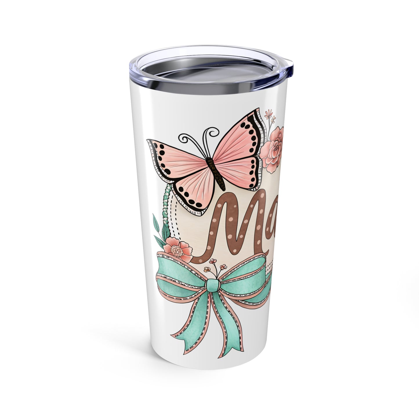 Floral Mama Tumbler 20oz - Inspirational Drinkware for Moms