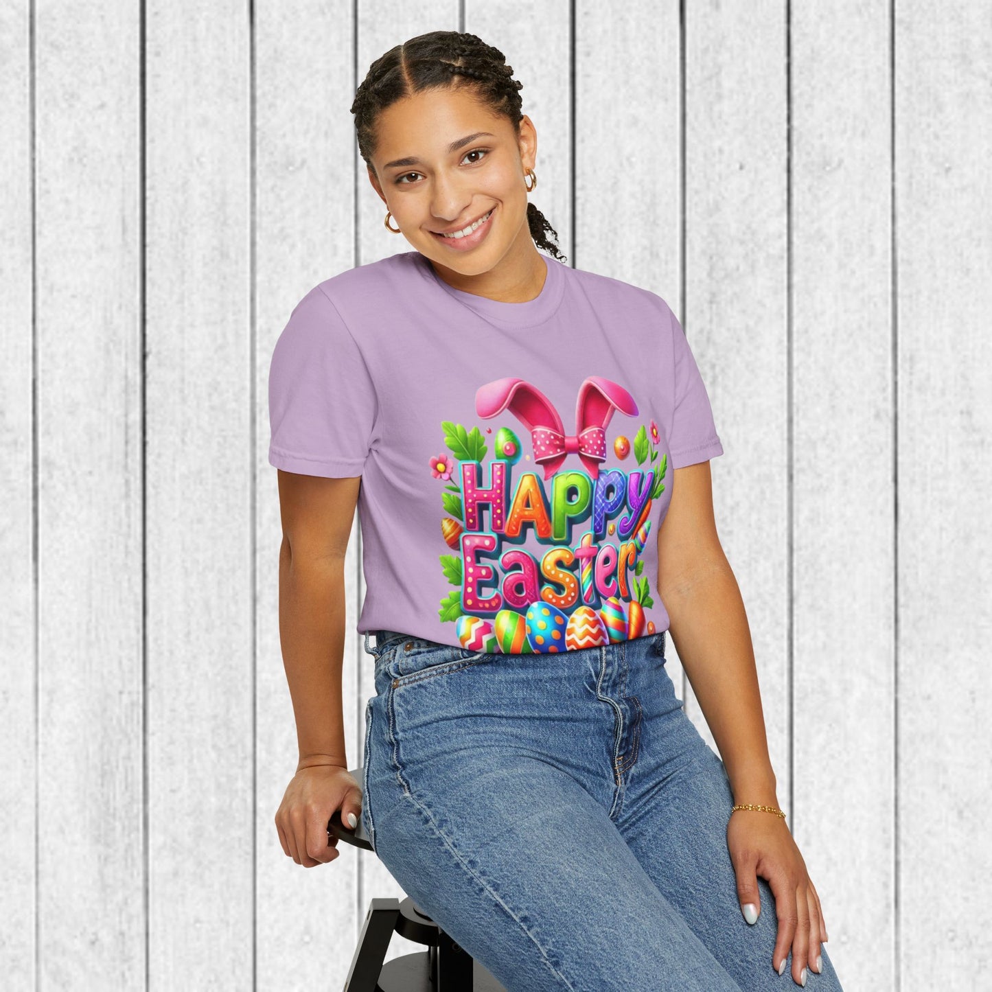Happy Easter Unisex Garment-Dyed T-Shirt