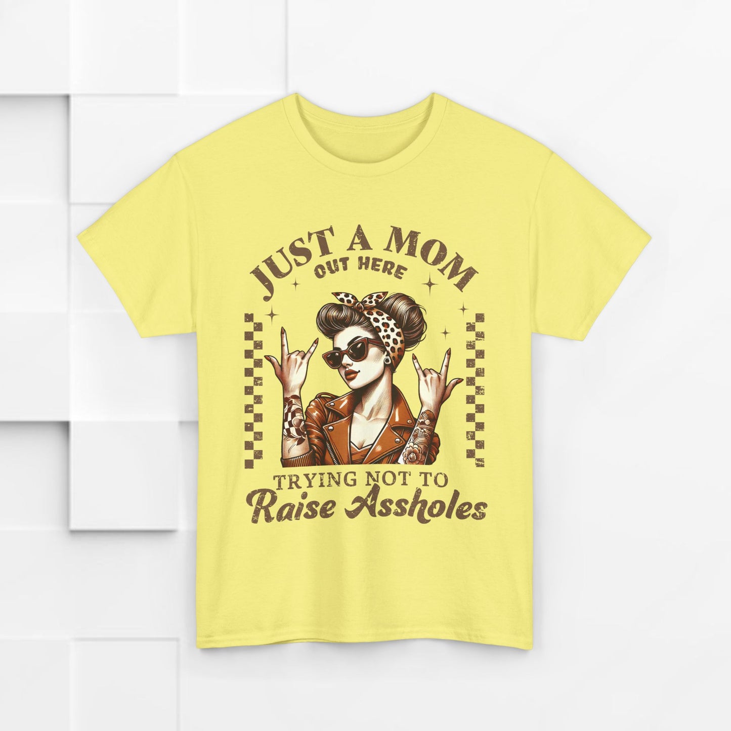 Just a Mom Unisex Heavy Cotton Tee - Funny Mom Shirt for Mother's Day