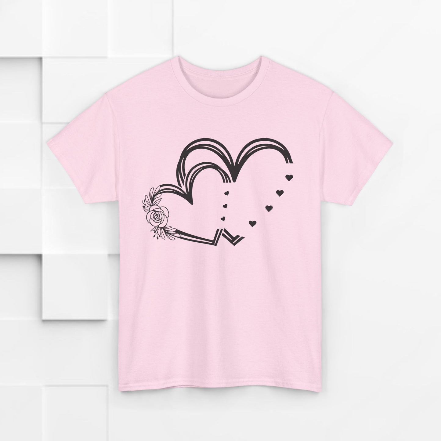 Heart Design Unisex Heavy Cotton Tee - Perfect for Valentine’s Day & Everyday Love