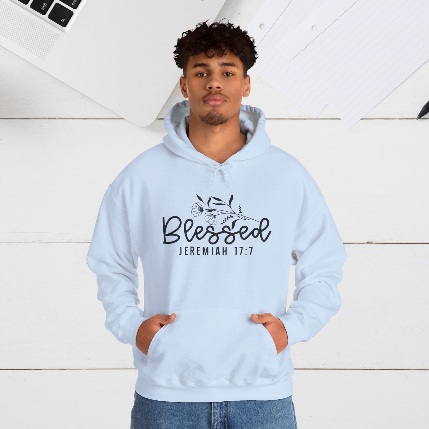Blessed Jeremiah 17:7 Unisex Heavy Blend Hoodie