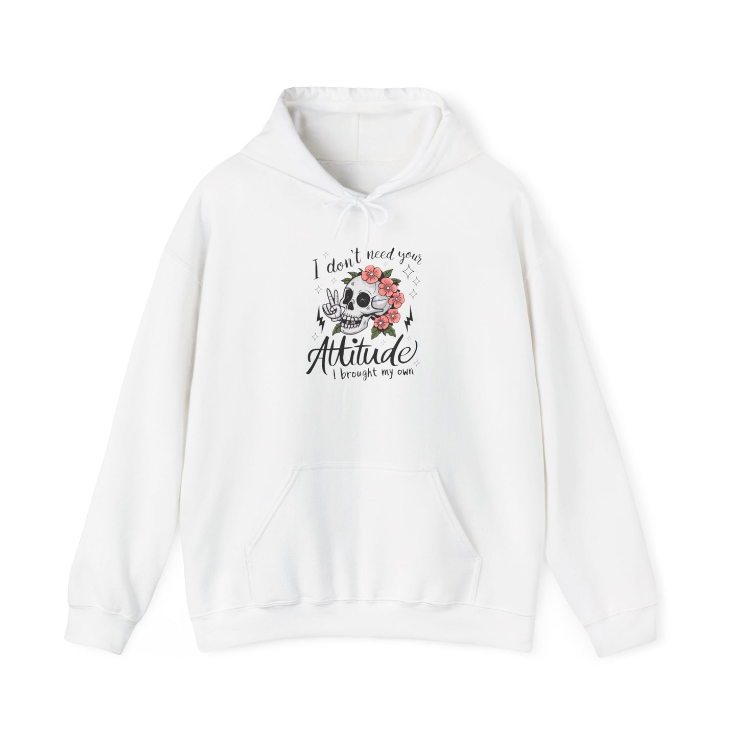 Floral Attitude Hooded Sweatshirt for Casual Vibes