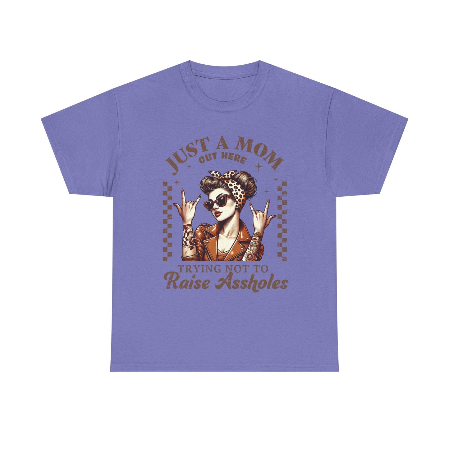 Just a Mom Unisex Heavy Cotton Tee - Funny Mom Shirt for Mother's Day