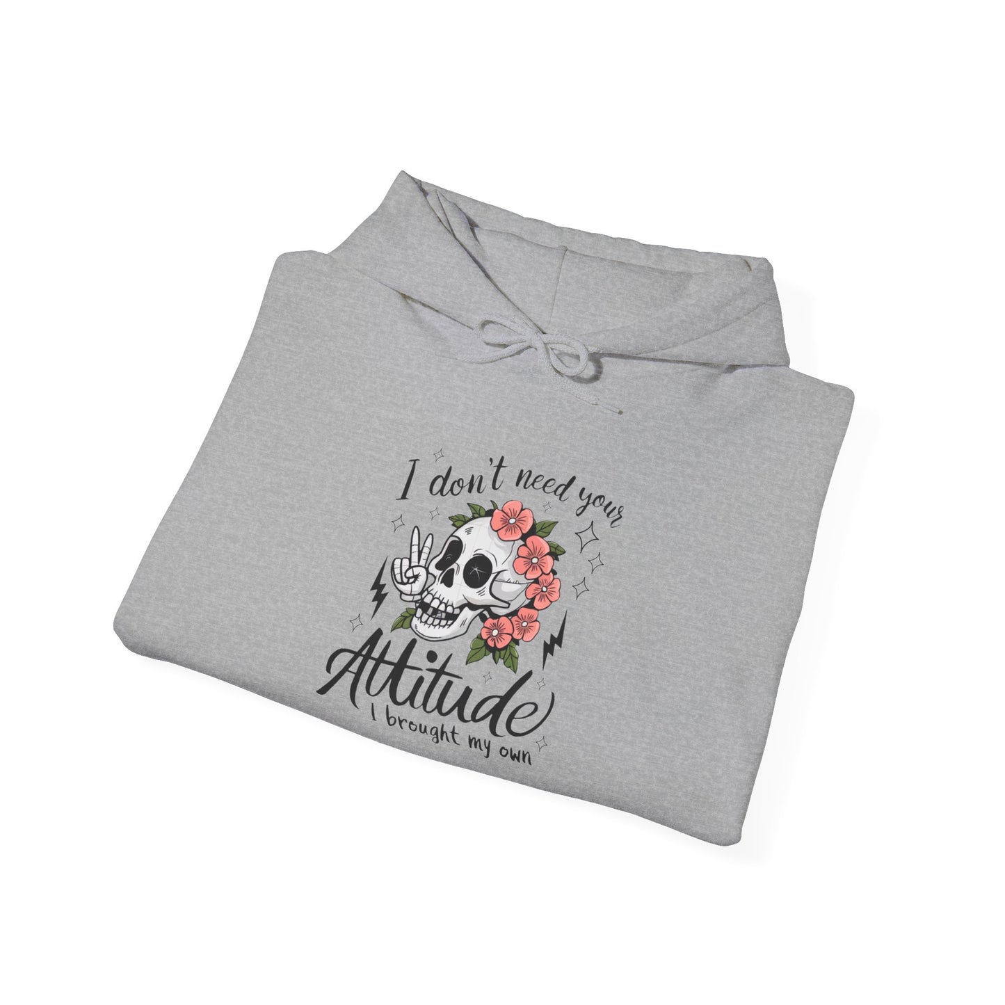 Floral Attitude Hooded Sweatshirt for Casual Vibes