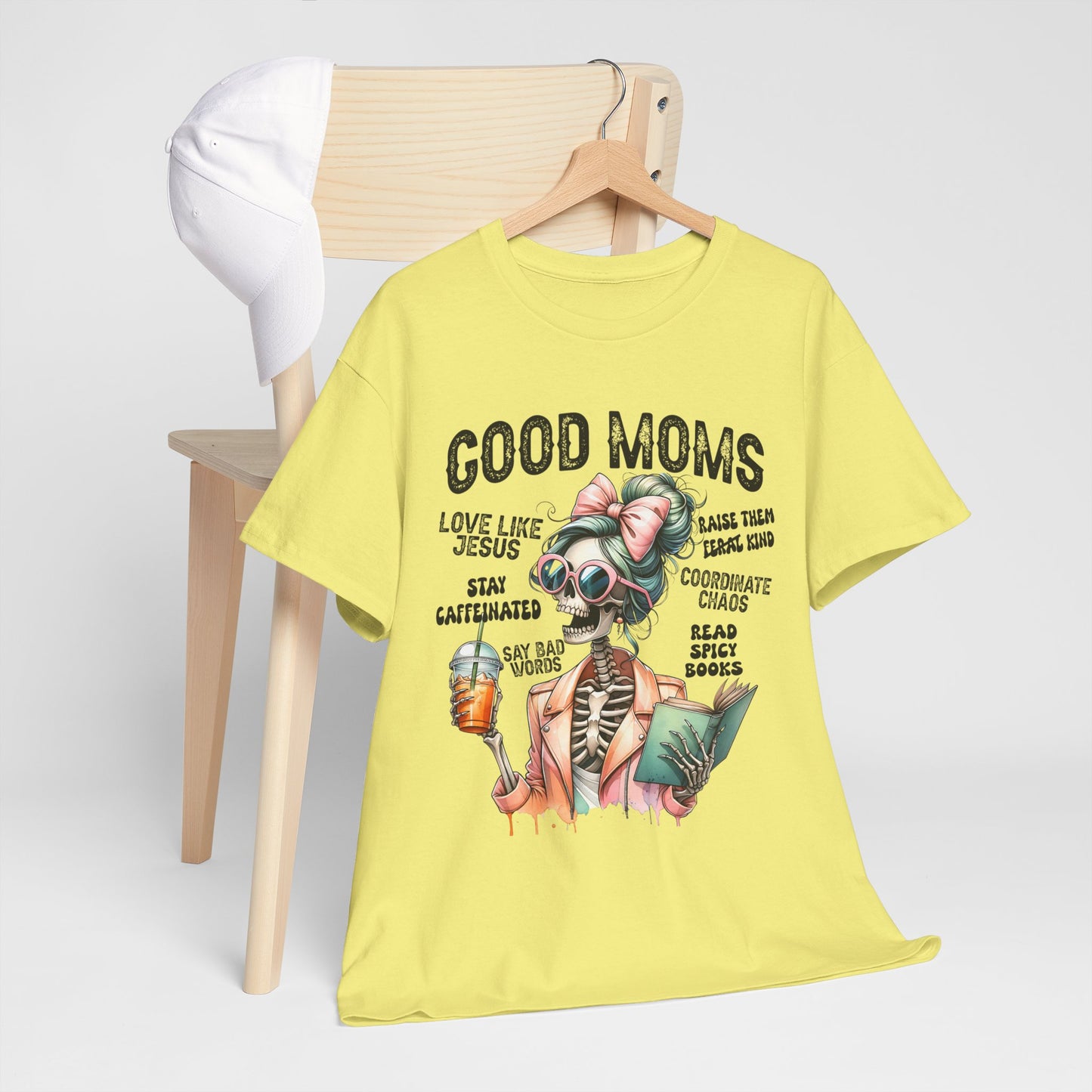 Good Moms Unisex Heavy Cotton Tee - Fun Graphic Tee for Mothers