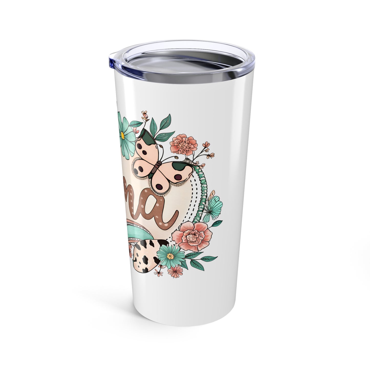 Floral Mama Tumbler 20oz - Inspirational Drinkware for Moms