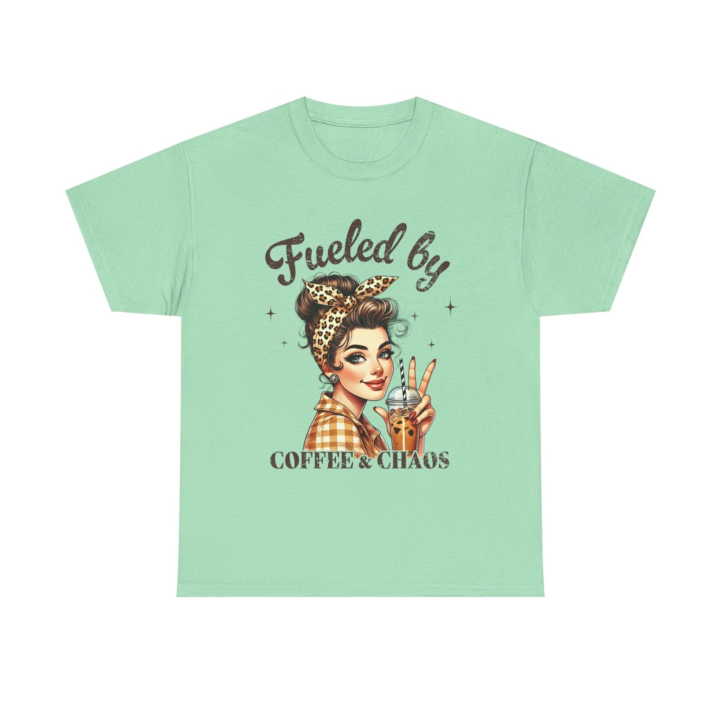 Fueled by Coffee & Chaos Unisex Heavy Cotton Tee