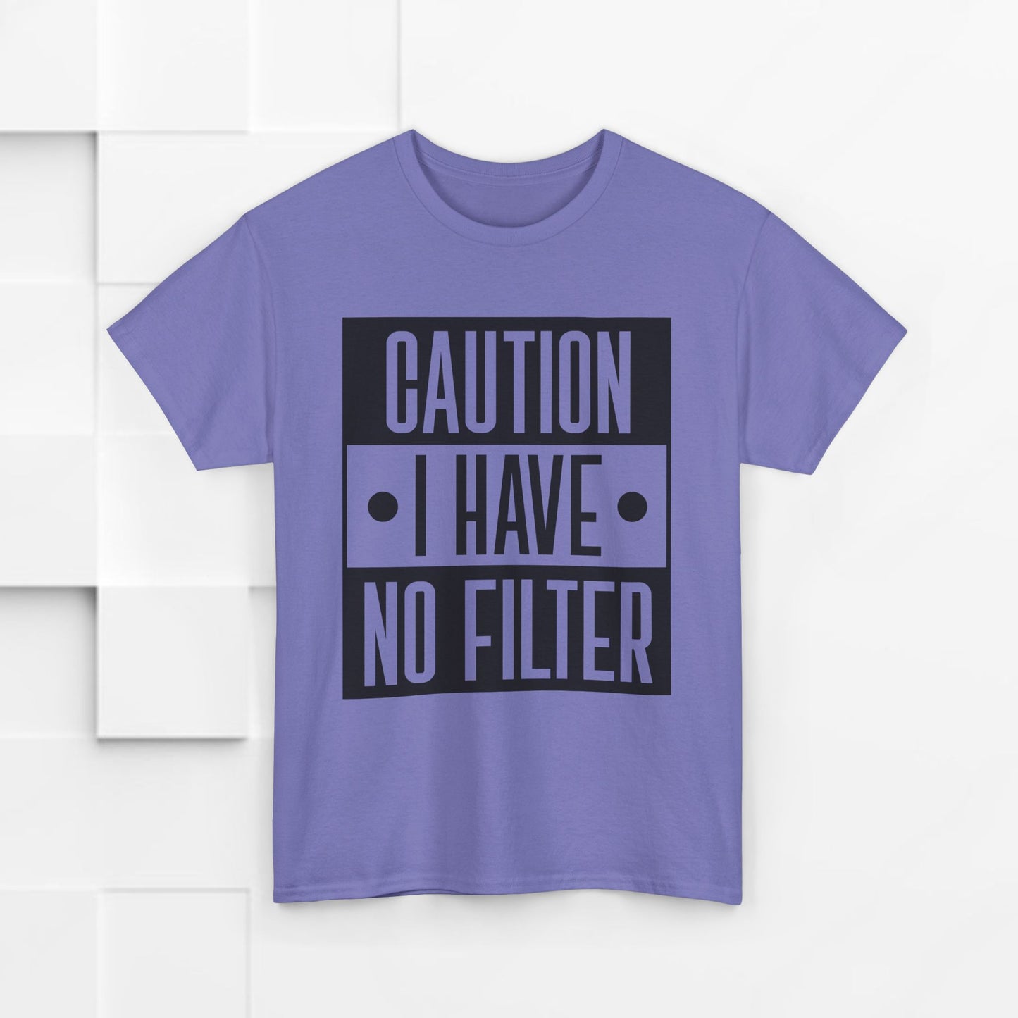 Caution I Have No Filter Unisex Heavy Cotton Tee