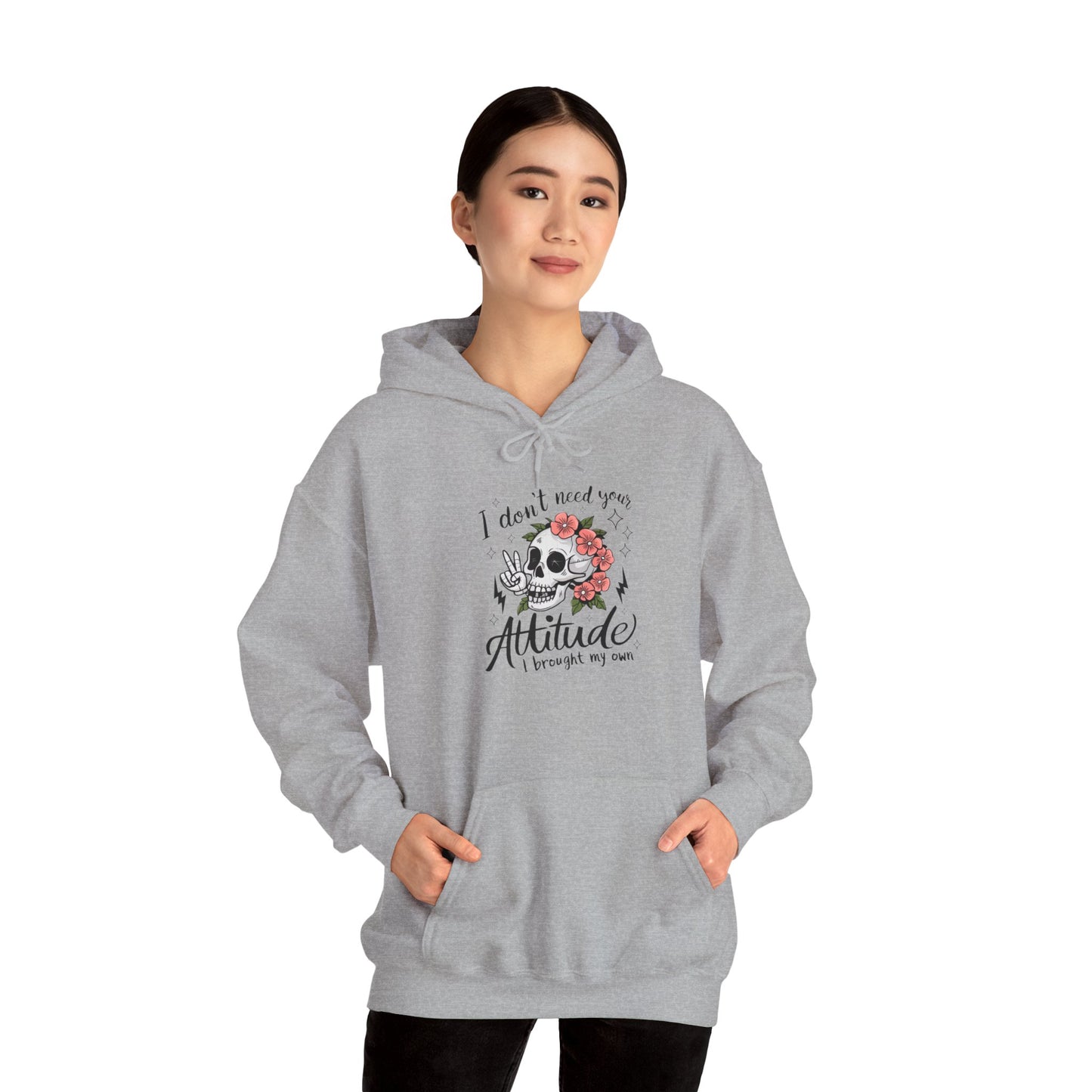 Floral Attitude Hooded Sweatshirt for Casual Vibes