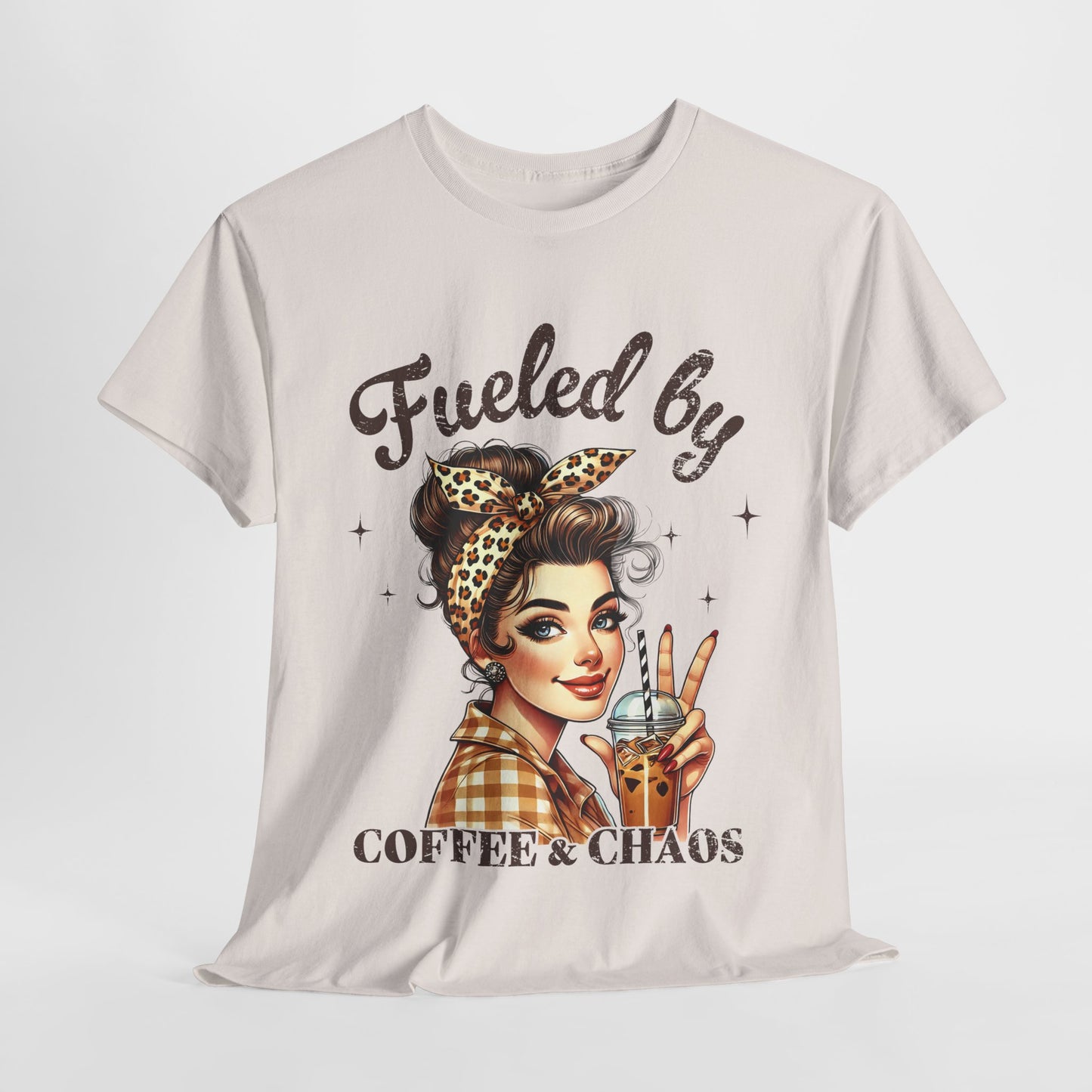 Fueled by Coffee & Chaos Unisex Heavy Cotton Tee