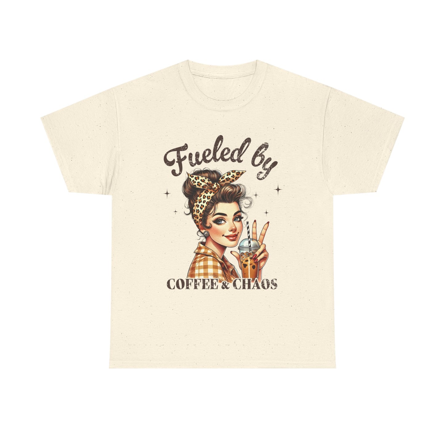 Fueled by Coffee & Chaos Unisex Heavy Cotton Tee
