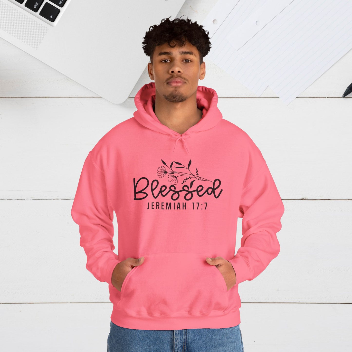 Blessed Jeremiah 17:7 Unisex Heavy Blend Hoodie