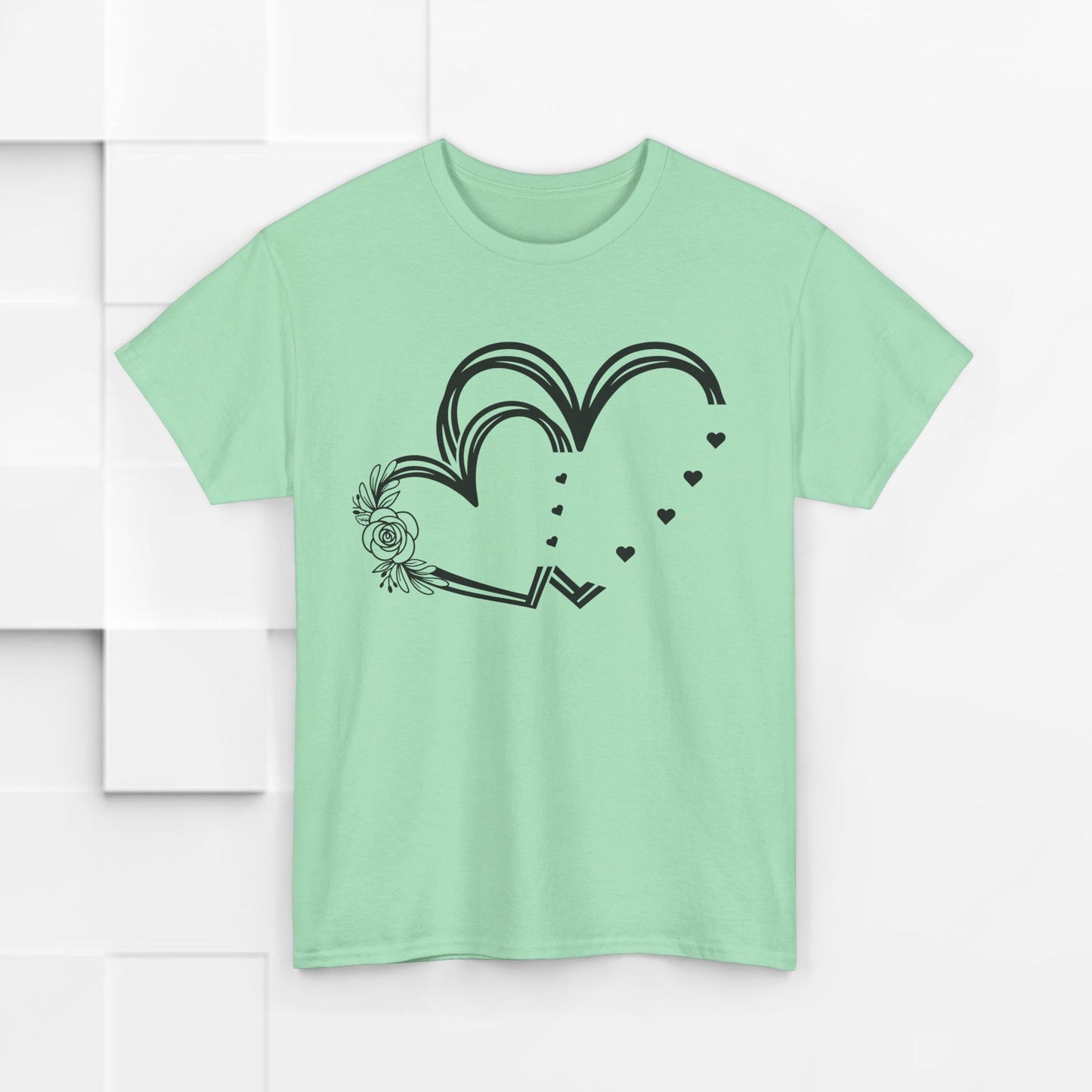 Heart Design Unisex Heavy Cotton Tee - Perfect for Valentine’s Day & Everyday Love