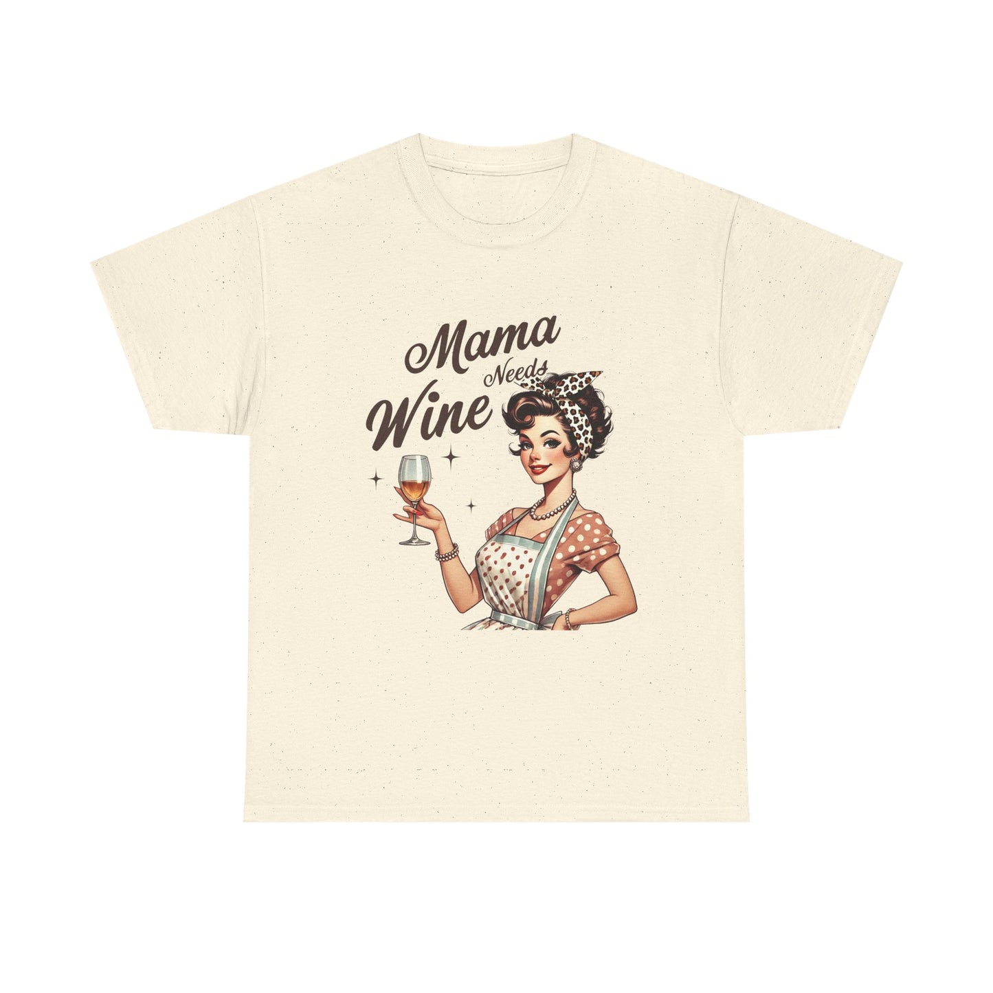 Mama Needs Wine Unisex Heavy Cotton Tee - Fun and Playful Gift for Wine Lovers