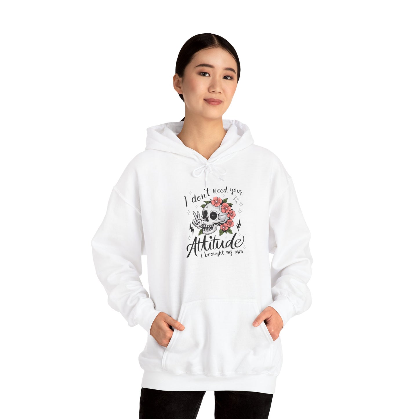 Floral Attitude Hooded Sweatshirt for Casual Vibes