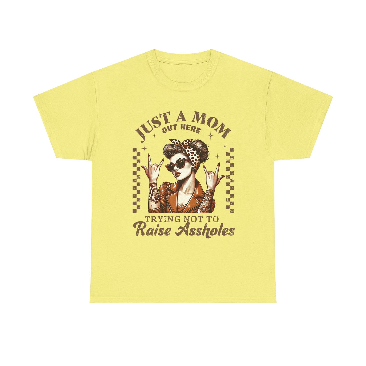 Just a Mom Unisex Heavy Cotton Tee - Funny Mom Shirt for Mother's Day