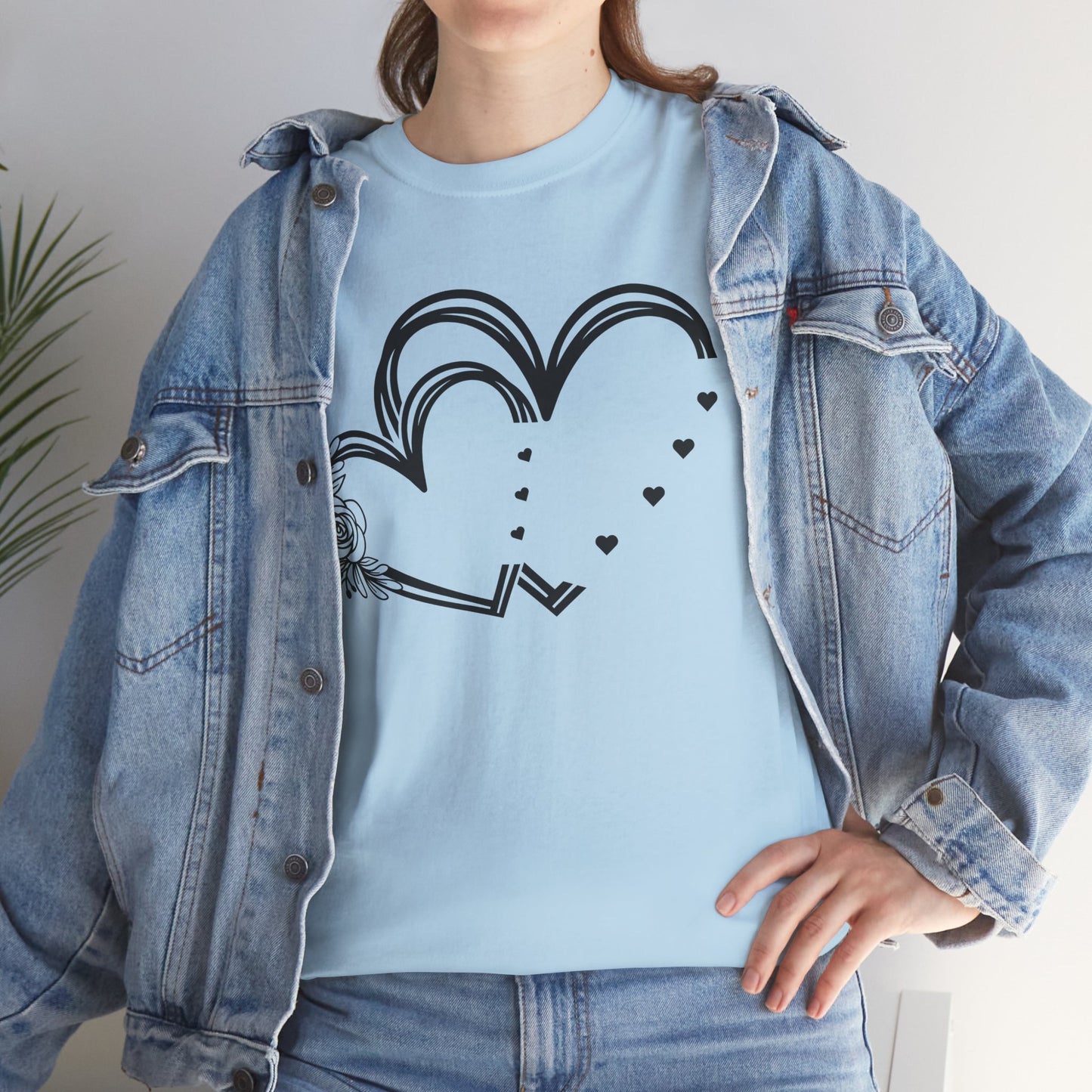 Heart Design Unisex Heavy Cotton Tee - Perfect for Valentine’s Day & Everyday Love