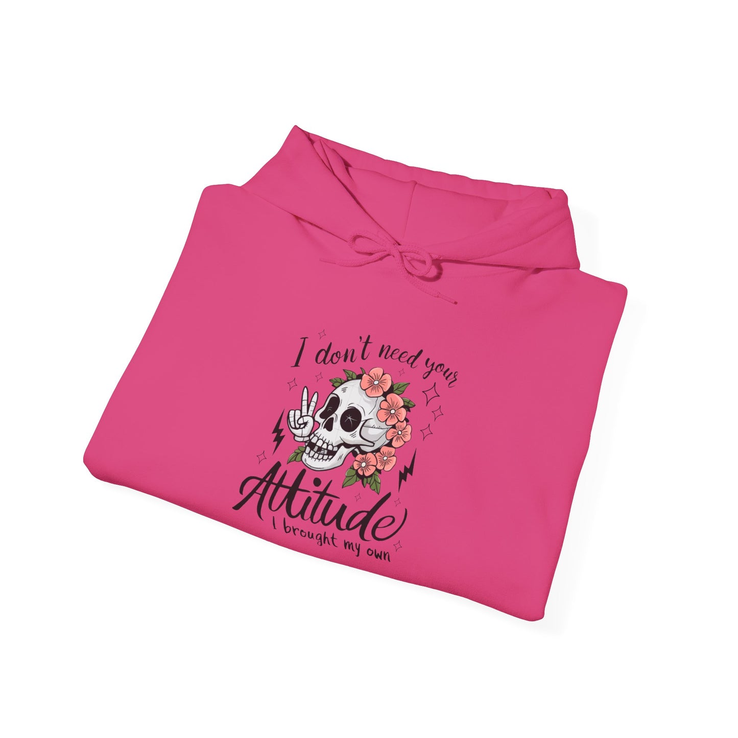Floral Attitude Hooded Sweatshirt for Casual Vibes