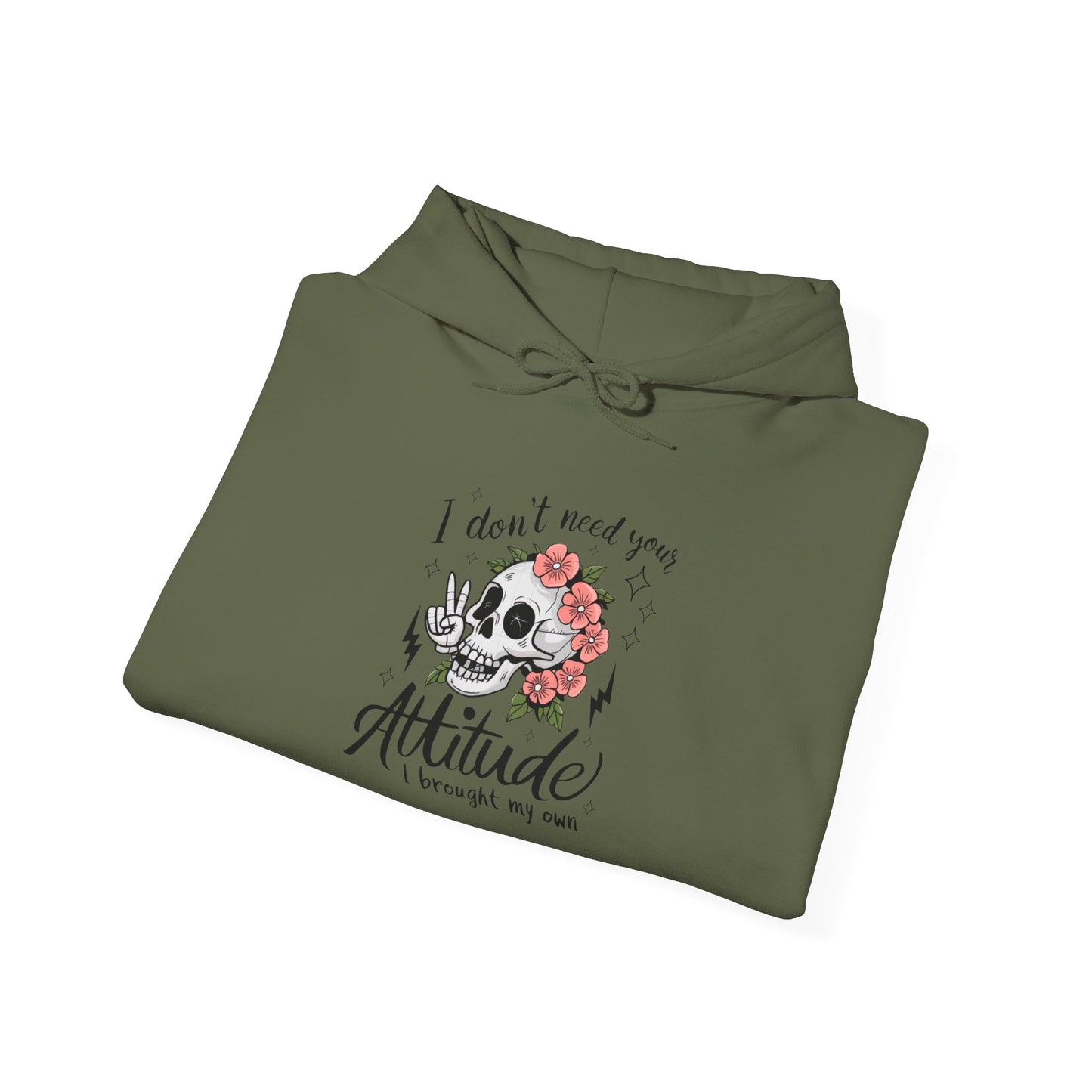 Floral Attitude Hooded Sweatshirt for Casual Vibes