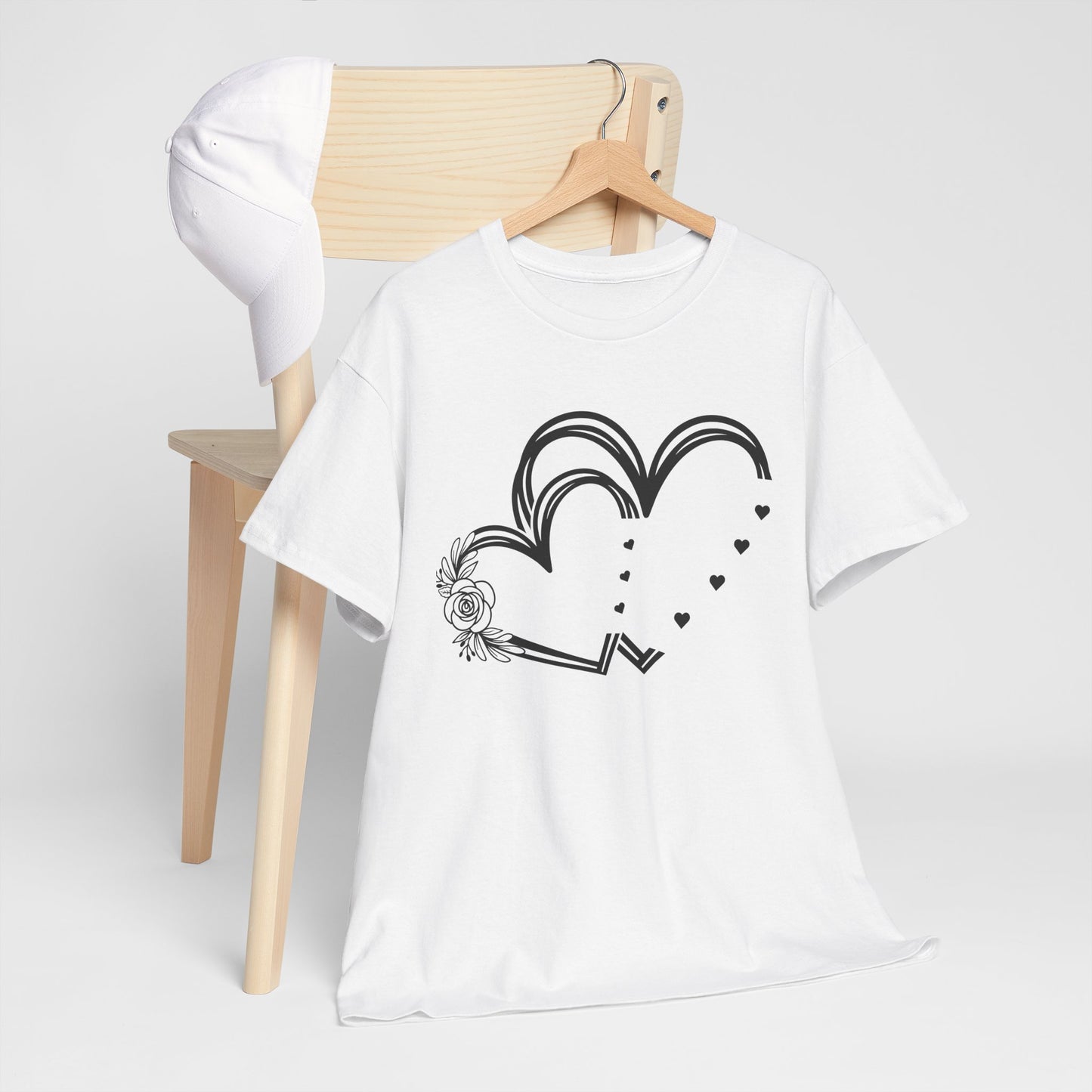 Heart Design Unisex Heavy Cotton Tee - Perfect for Valentine’s Day & Everyday Love