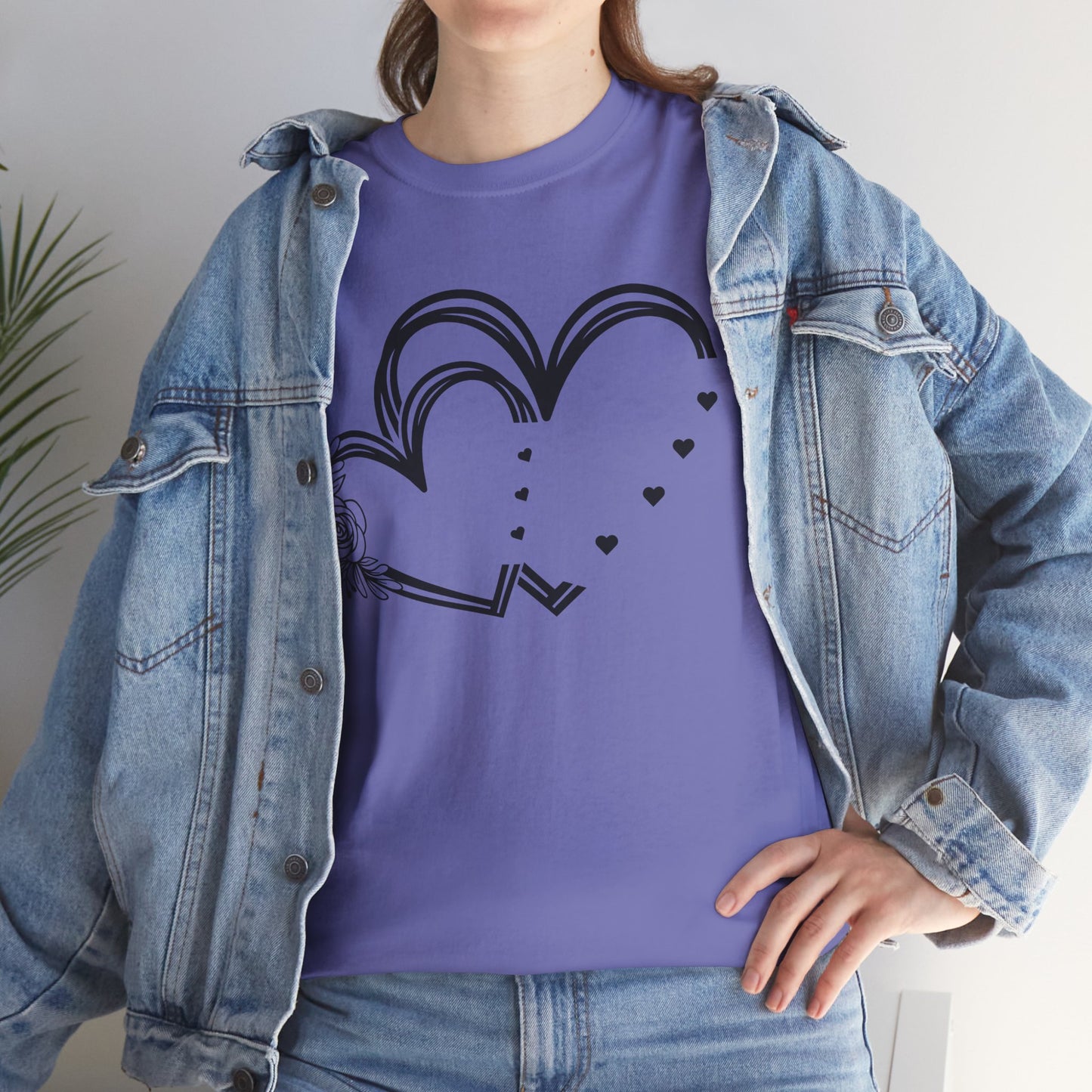 Heart Design Unisex Heavy Cotton Tee - Perfect for Valentine’s Day & Everyday Love