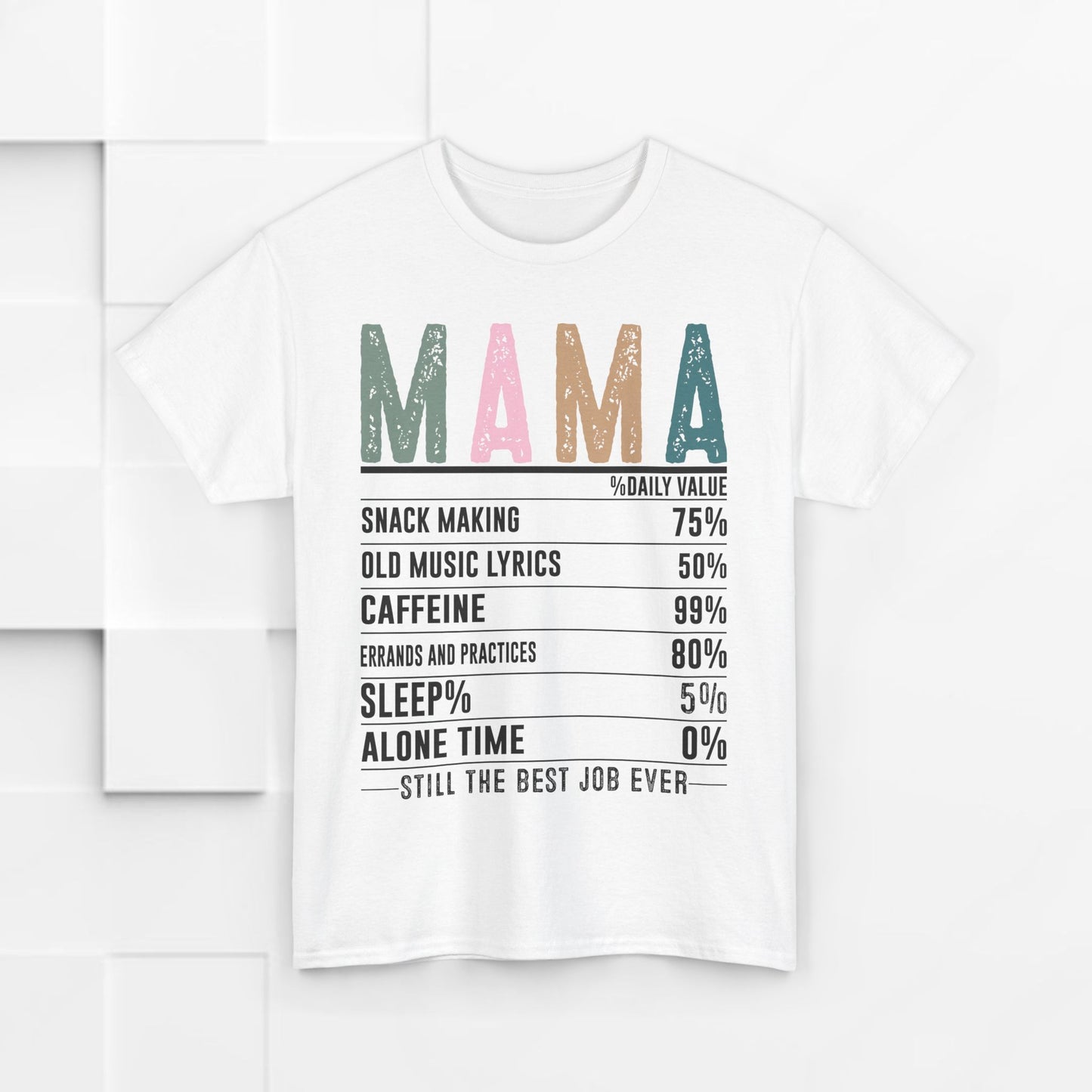 Mama Daily Values Unisex Heavy Cotton Tee - Perfect Gift for Moms