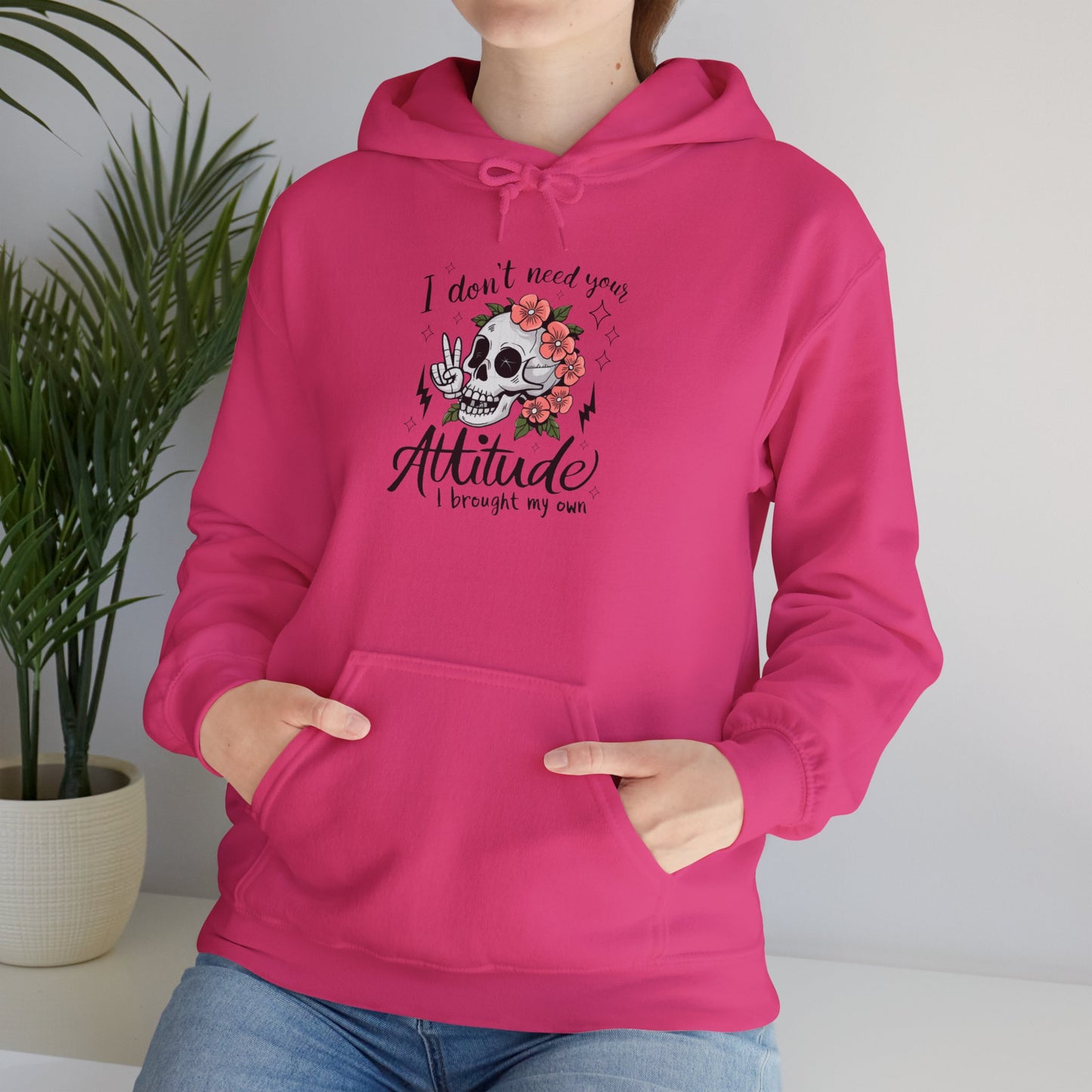 Floral Attitude Hooded Sweatshirt for Casual Vibes