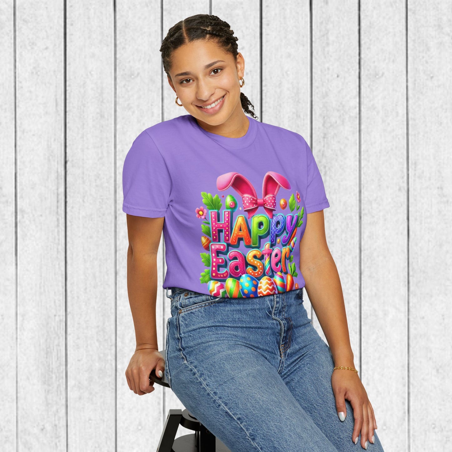 Happy Easter Unisex Garment-Dyed T-Shirt