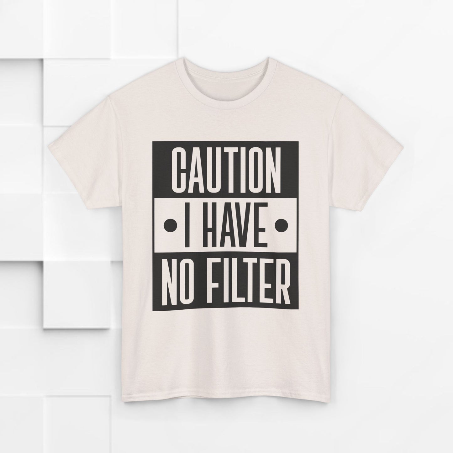 Caution I Have No Filter Unisex Heavy Cotton Tee