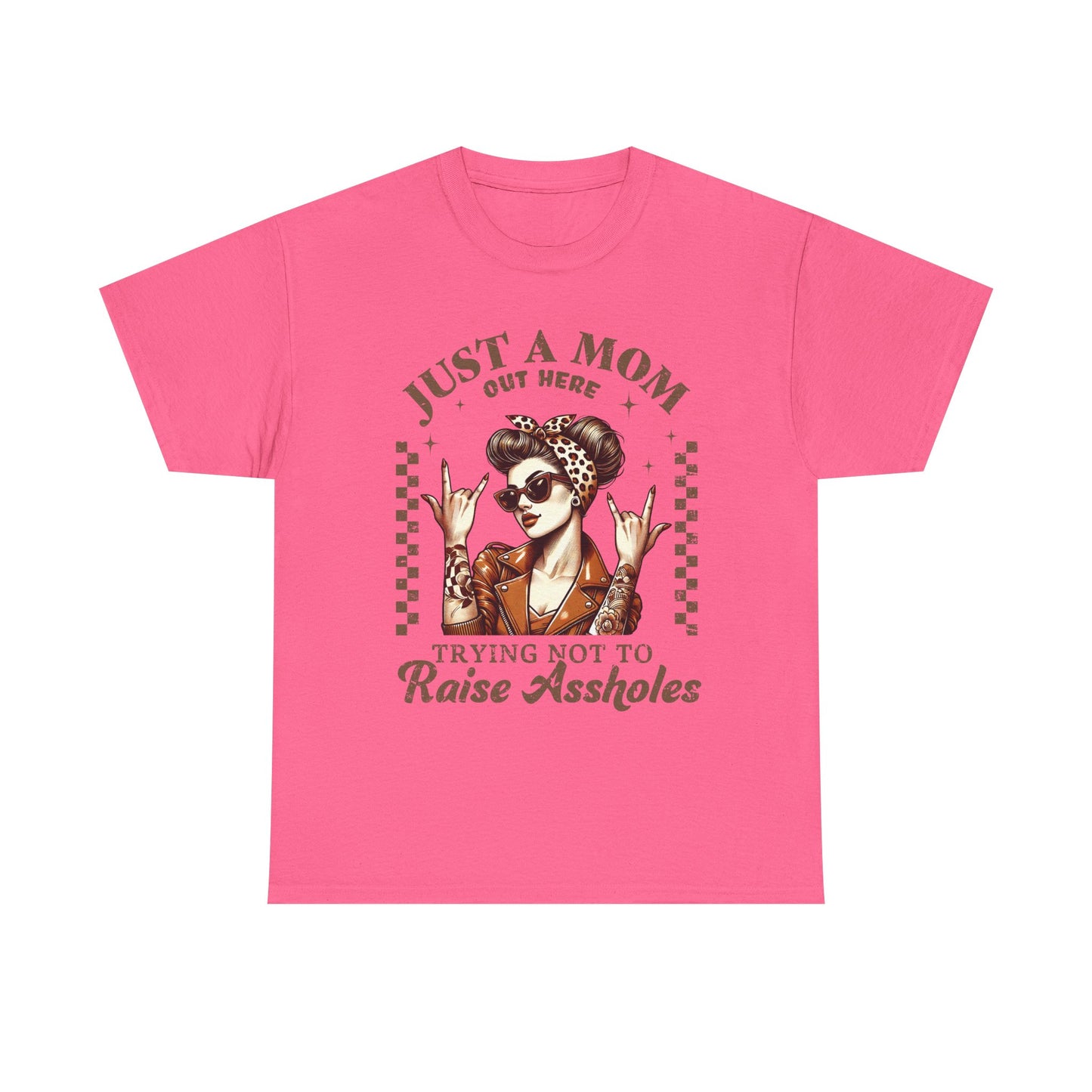 Just a Mom Unisex Heavy Cotton Tee - Funny Mom Shirt for Mother's Day
