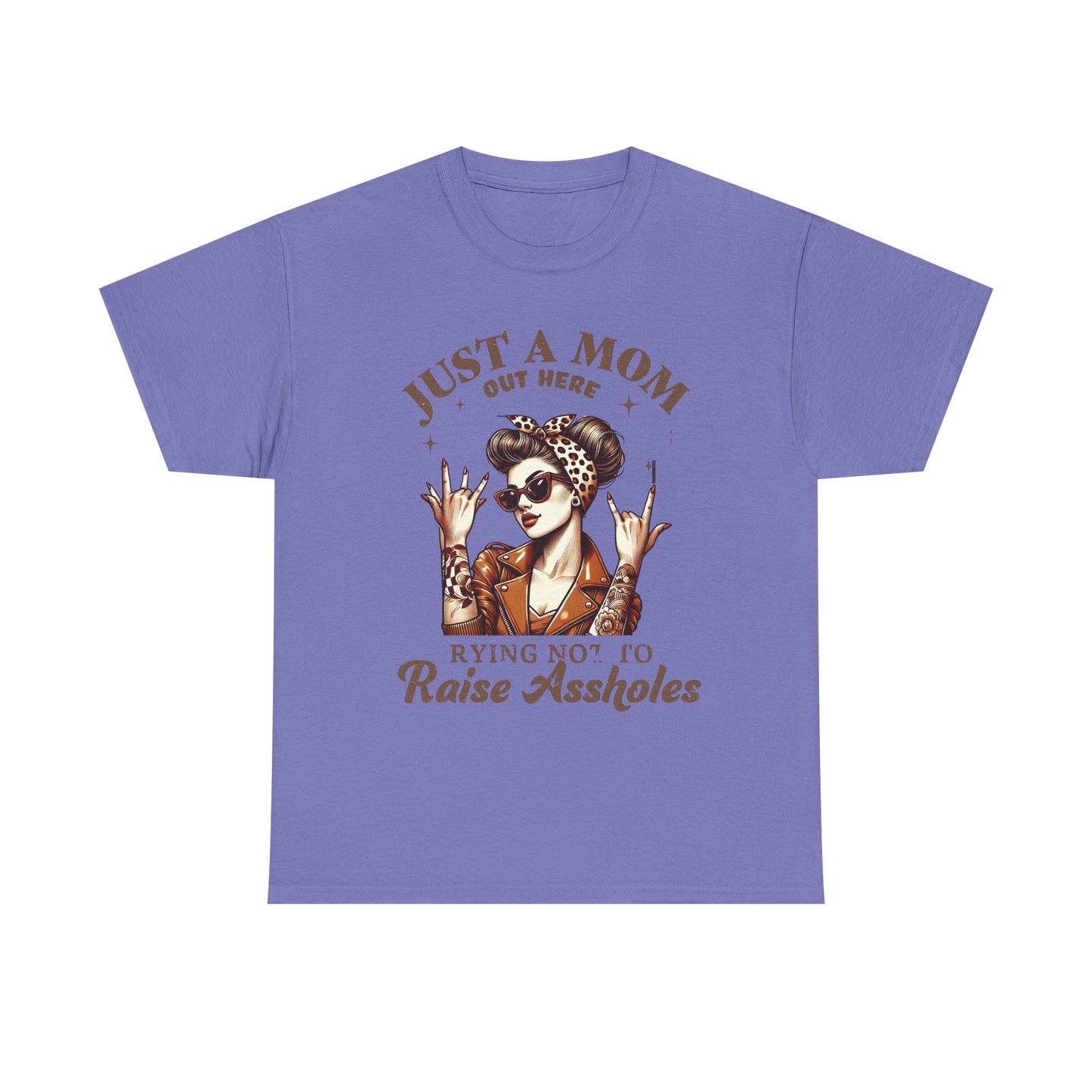 Just a Mom Heavy Cotton Tee - Funny Mom Shirt